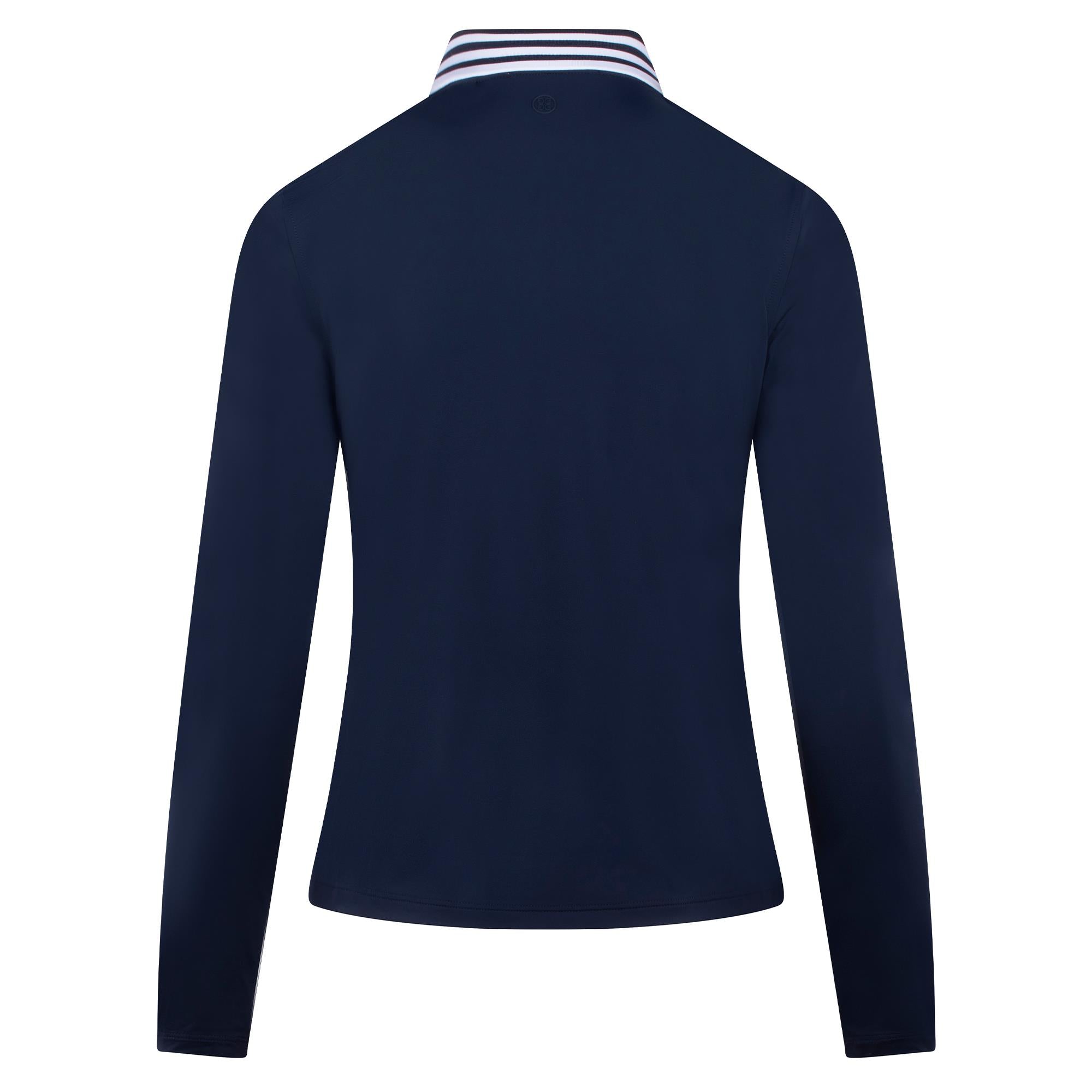 G/FORE Silky Tech Nylon Gradient Heart Quarter Zip Ladies Golf Polo Shirt Twilight