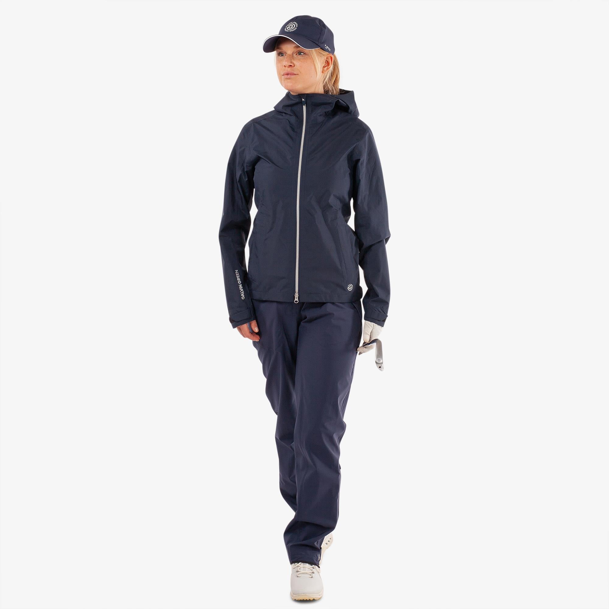Galvin Green Andrea Dryvr Pertex Ladies Waterproof Golf Jacket Navy
