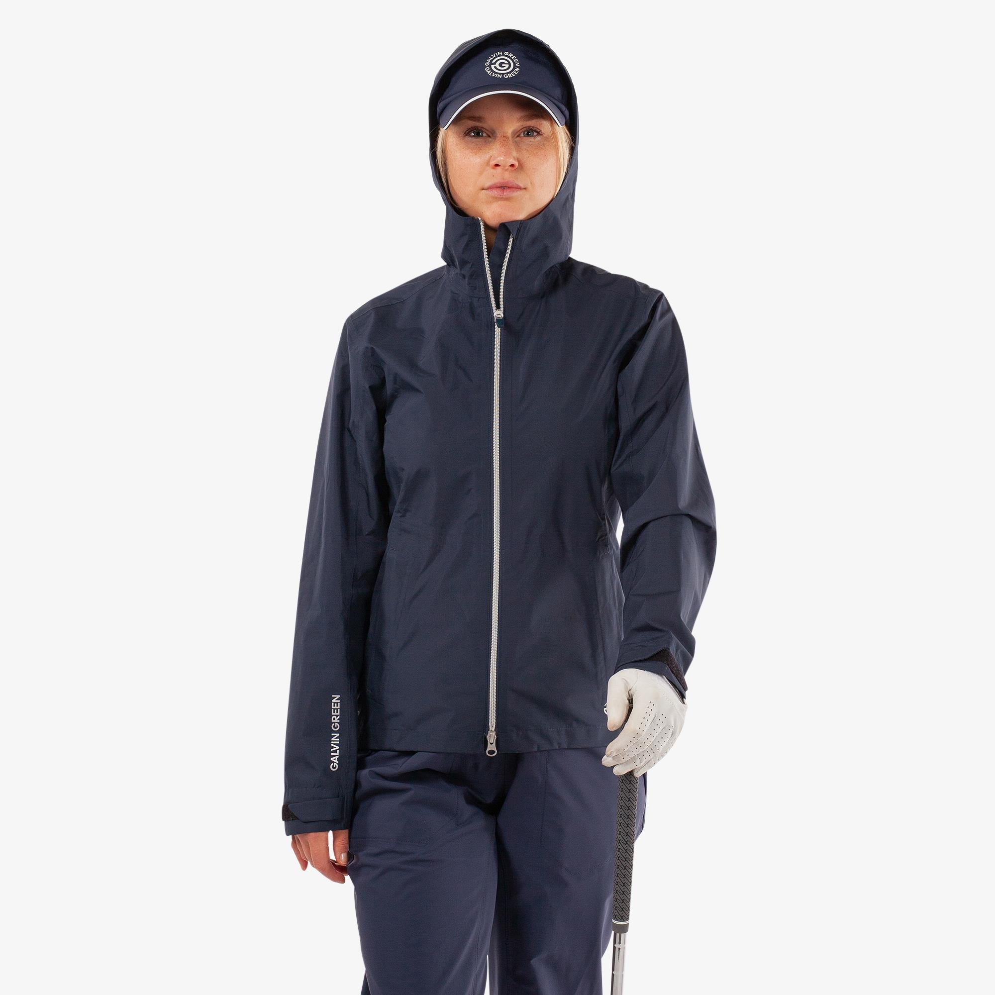 Galvin Green Andrea Dryvr Pertex Ladies Waterproof Golf Jacket Navy