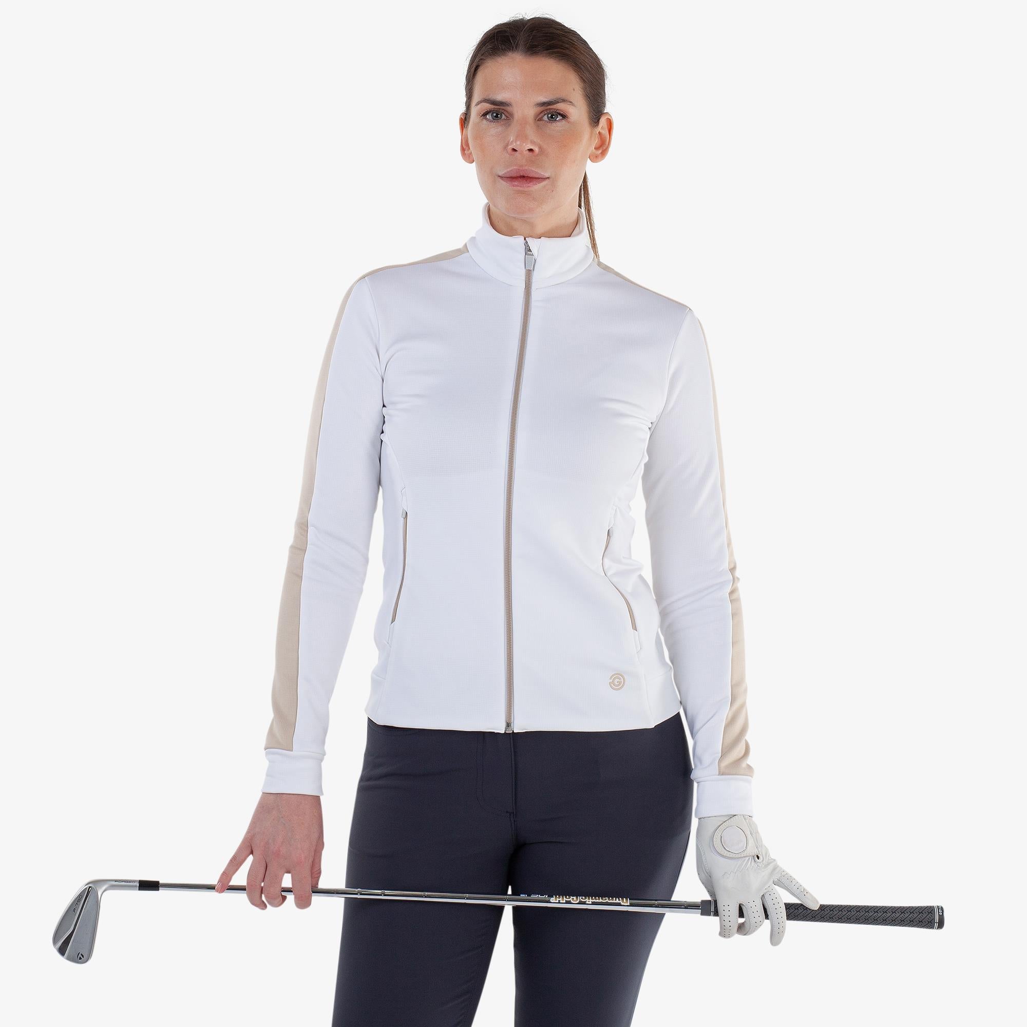 Galvin Green Dixie Insula Ladies Golf Mid Layer White/Sand