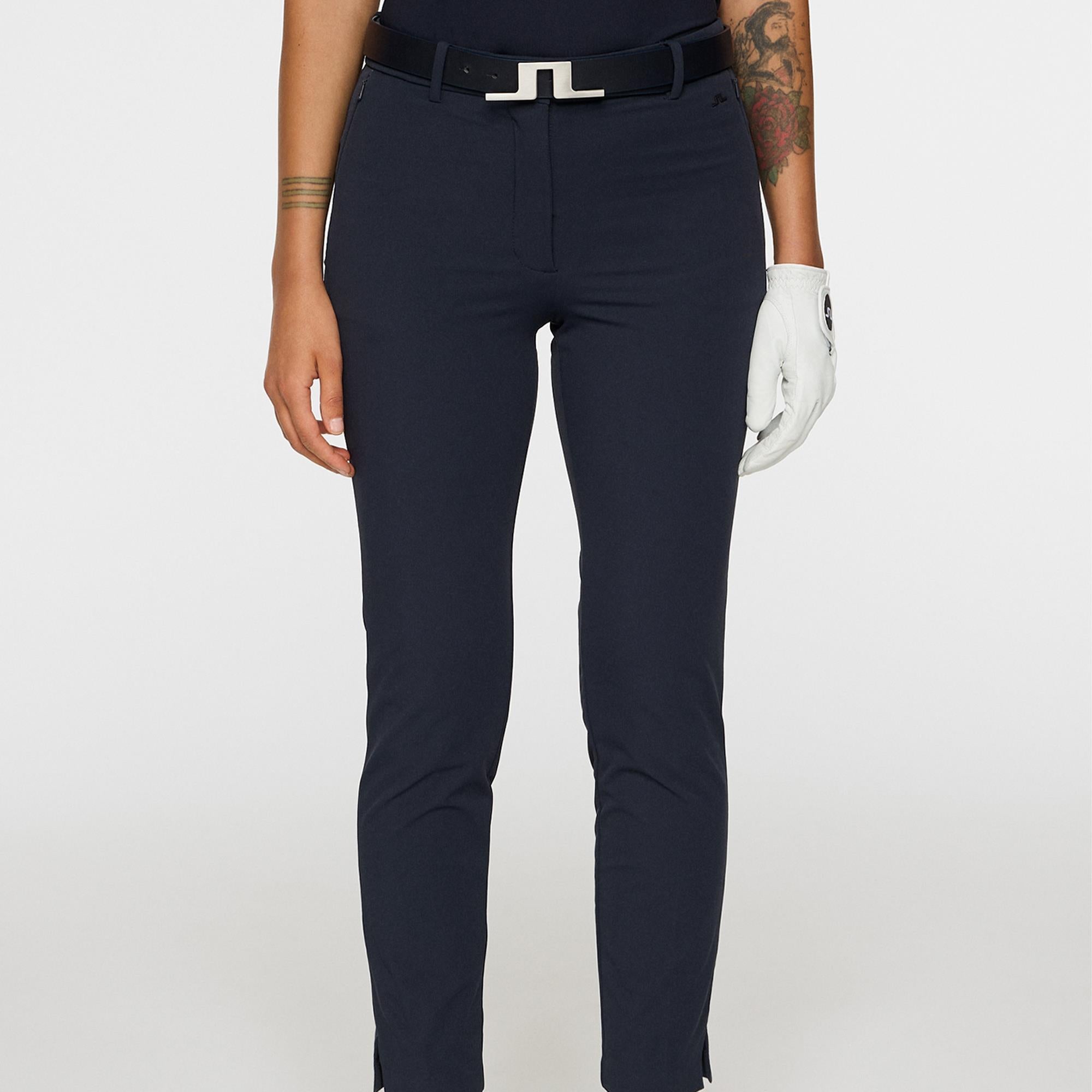 J Lindeberg Lei Fleece Twill Ladies Golf Pants Navy