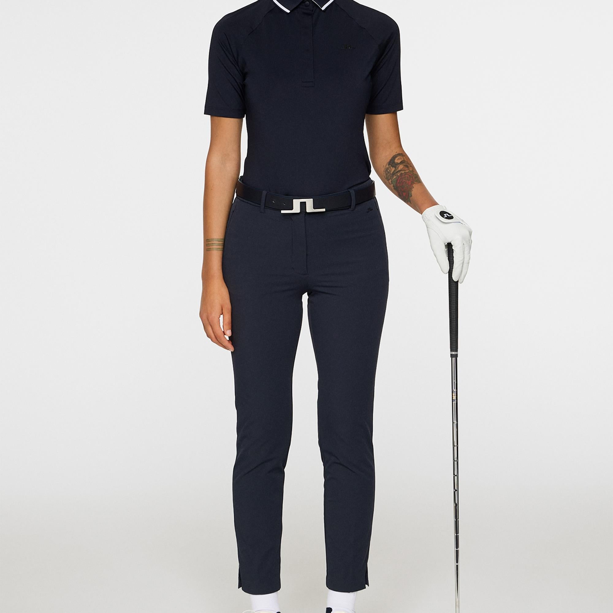 J Lindeberg Lei Fleece Twill Ladies Golf Pants Navy