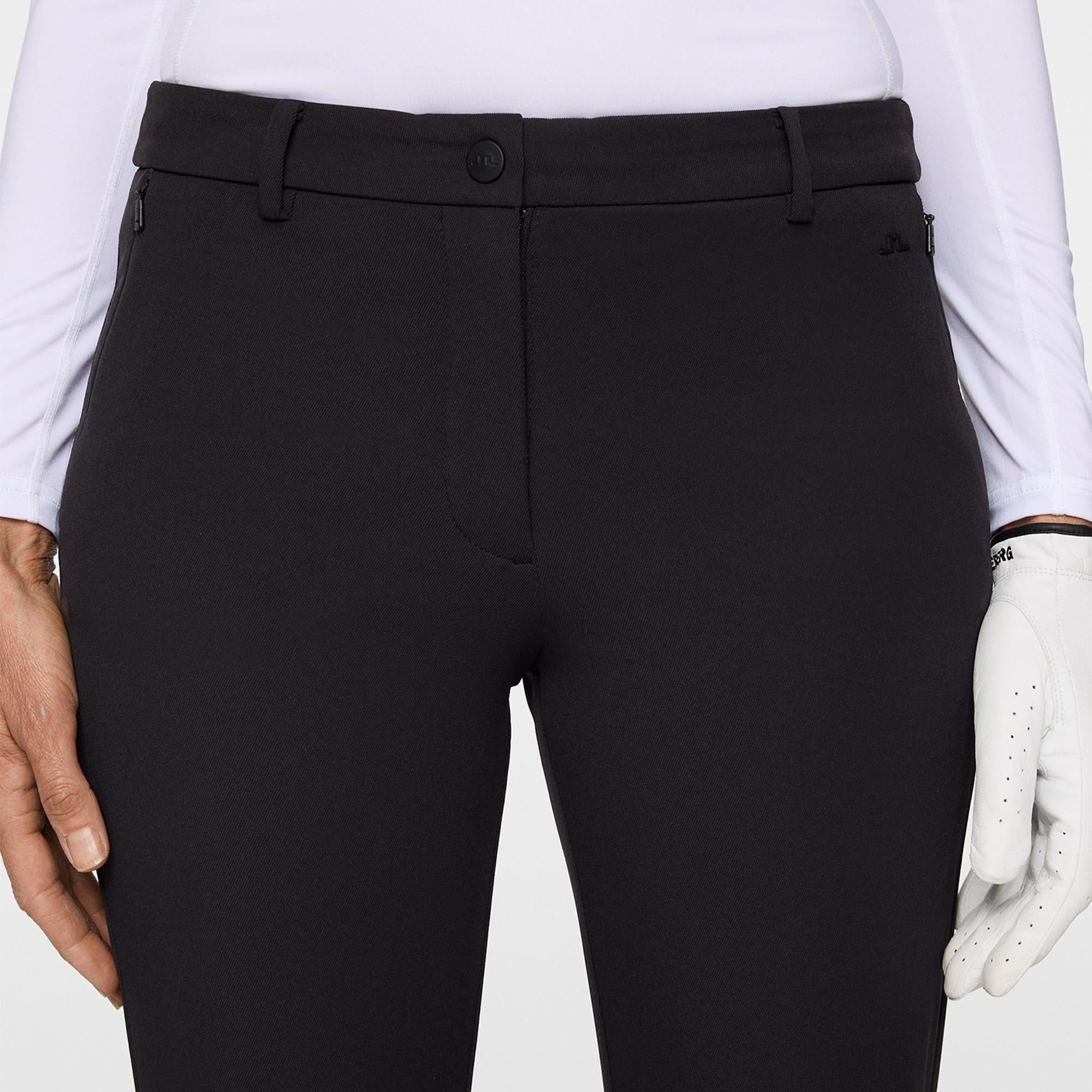 J Lindeberg Lei Fleece Twill Ladies Golf Pants Black