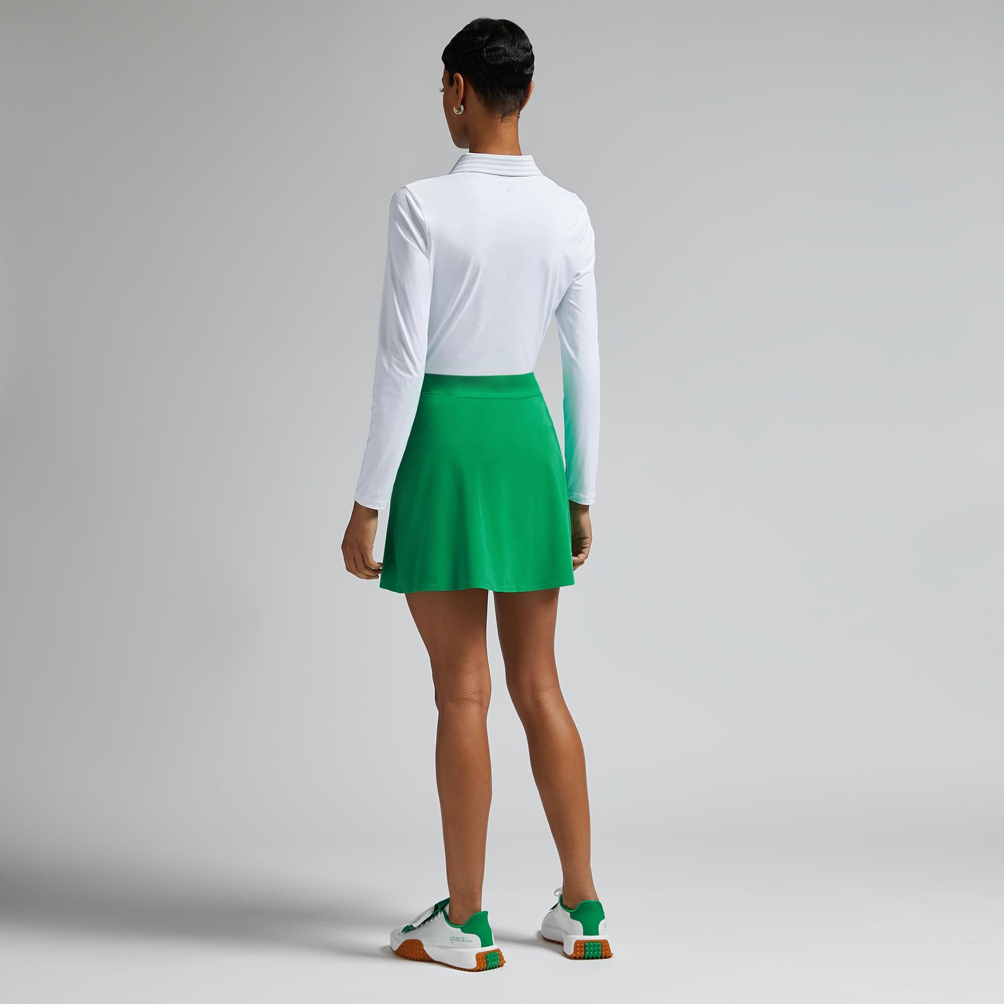 G/FORE Silky Tech Nylon Quarter Zip Ladies Golf Polo Shirt Snow