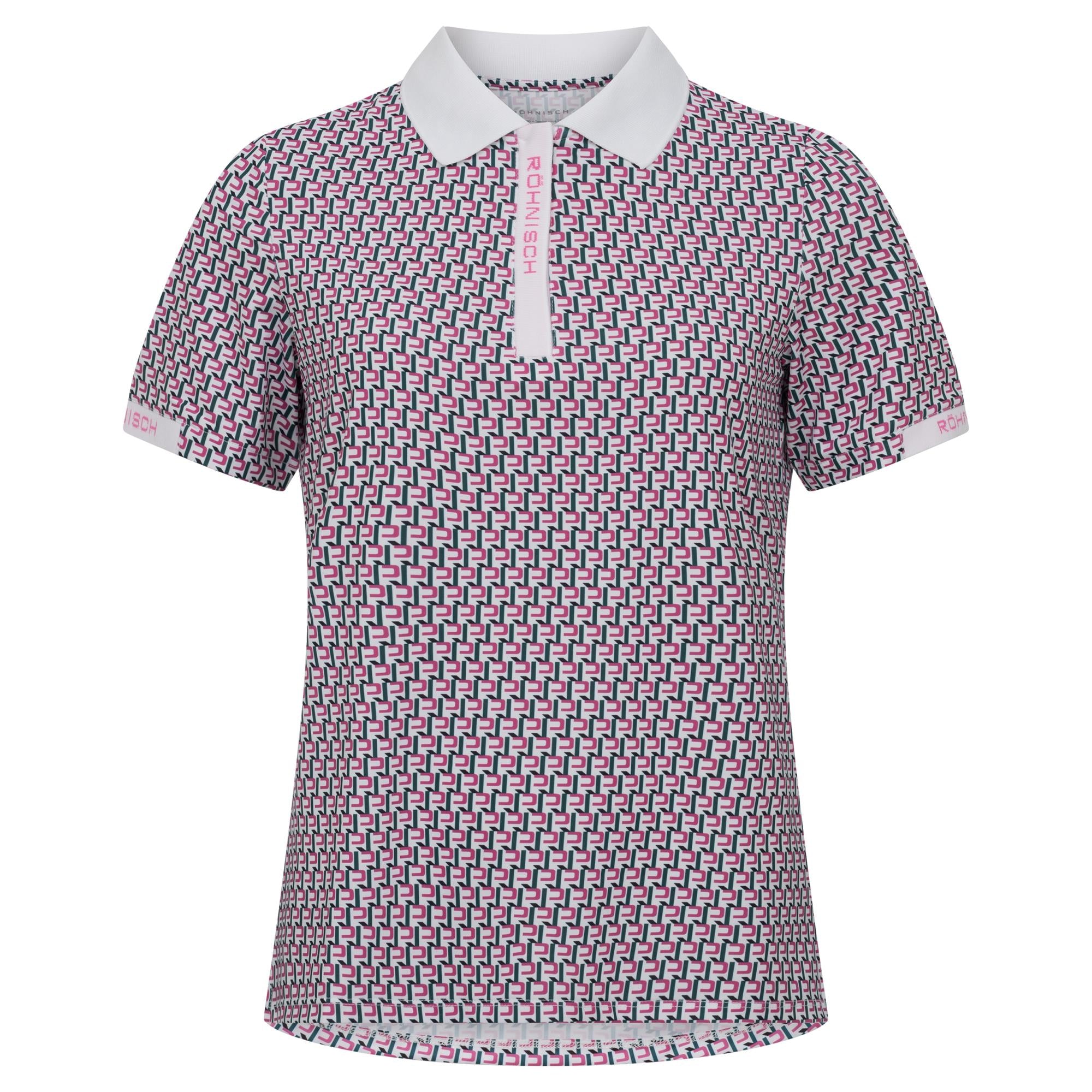 Rohnisch Abby Ladies Golf Polo Shirt Logo Rose