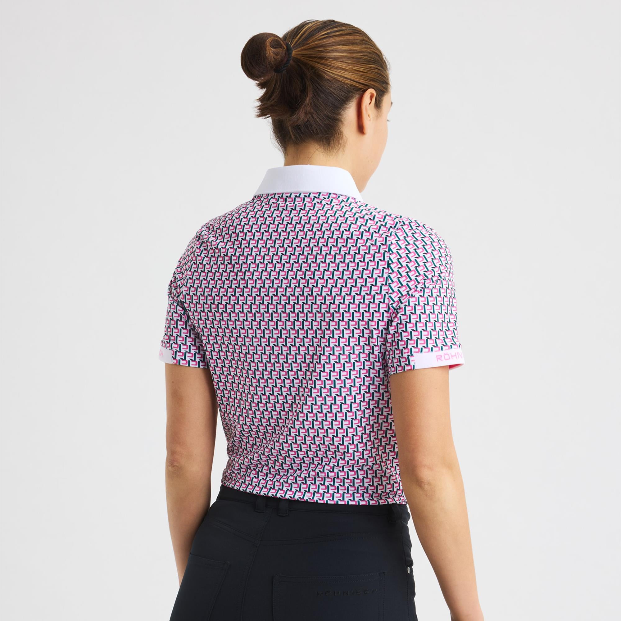 Rohnisch Abby Ladies Golf Polo Shirt Logo Rose
