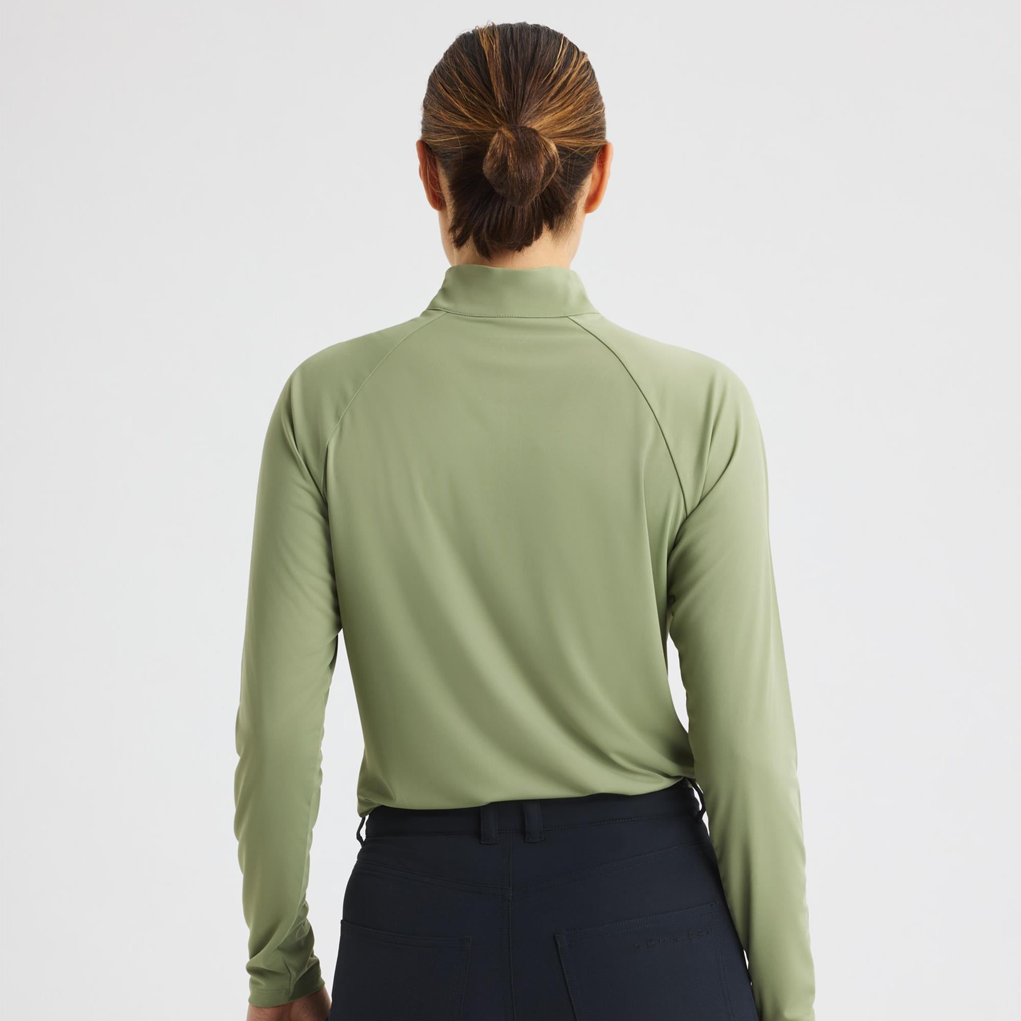 Rohnisch Addy Long Sleeve Ladies Polo Shirt Sage Green