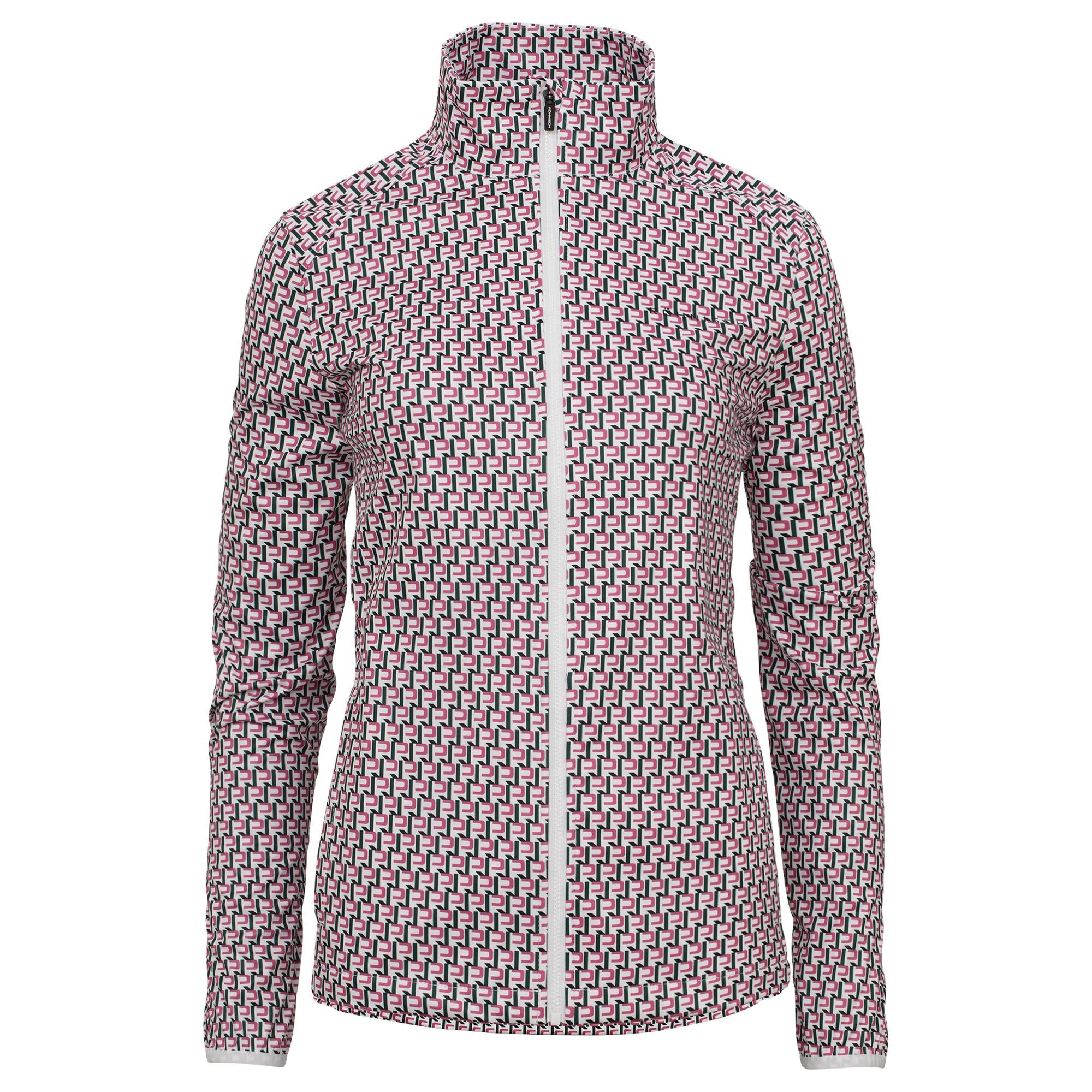Rohnisch Lorraine Ladies Golf Wind Jacket Logo Rose