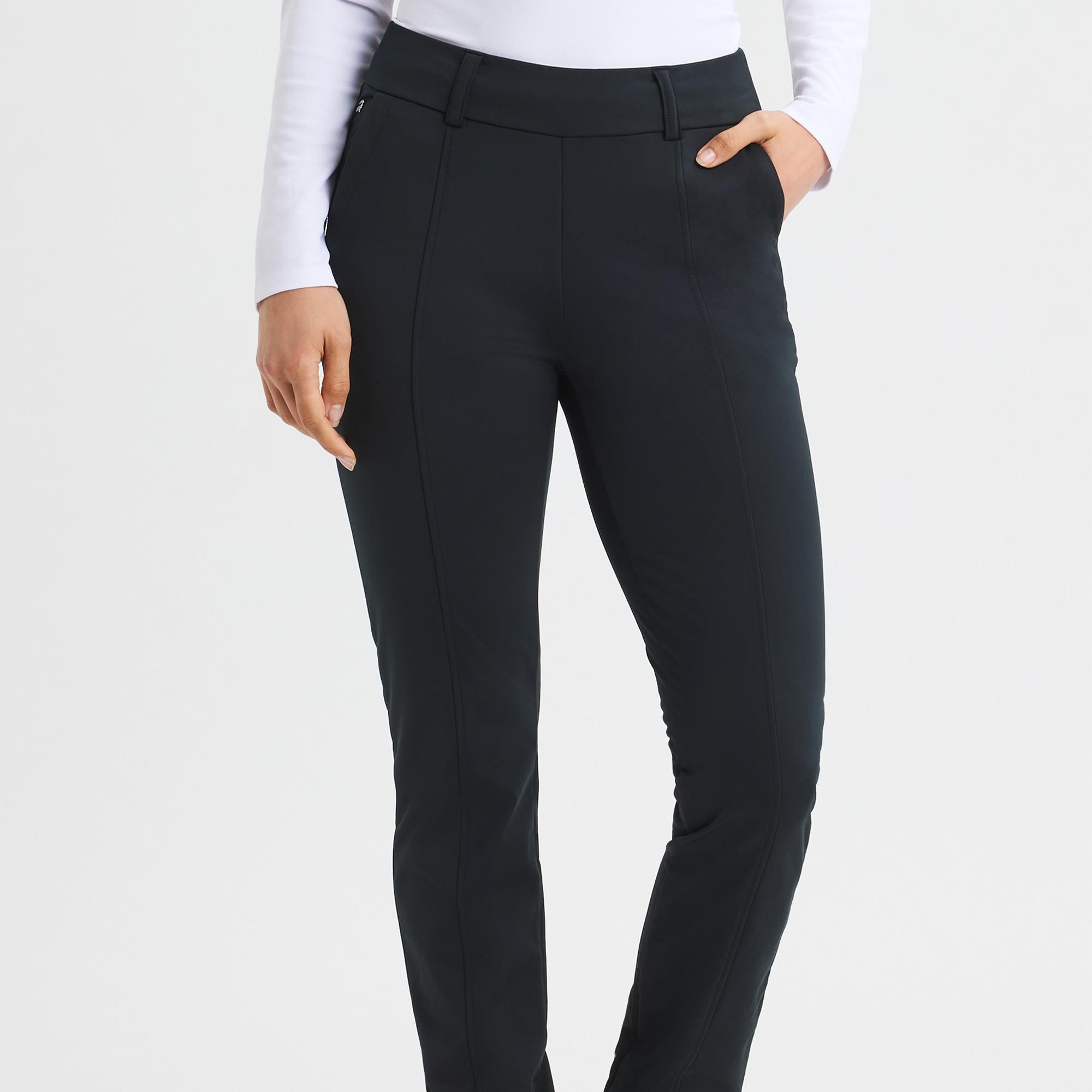 Rohnisch Thermal Stretch Pull On Ladies Winter Golf Trousers Black