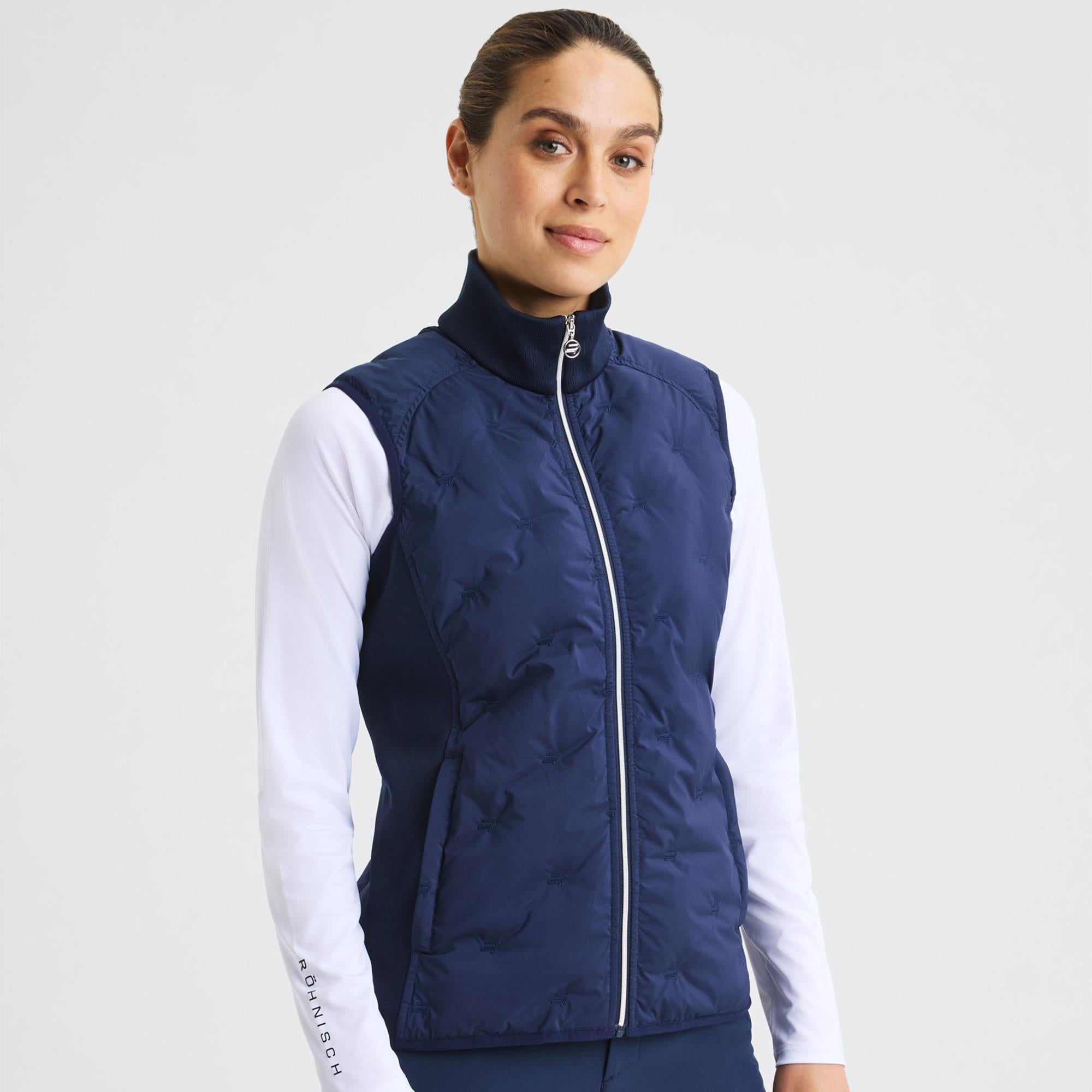 Rohnisch Padded Windbreaker Ladies Golf Vest Navy