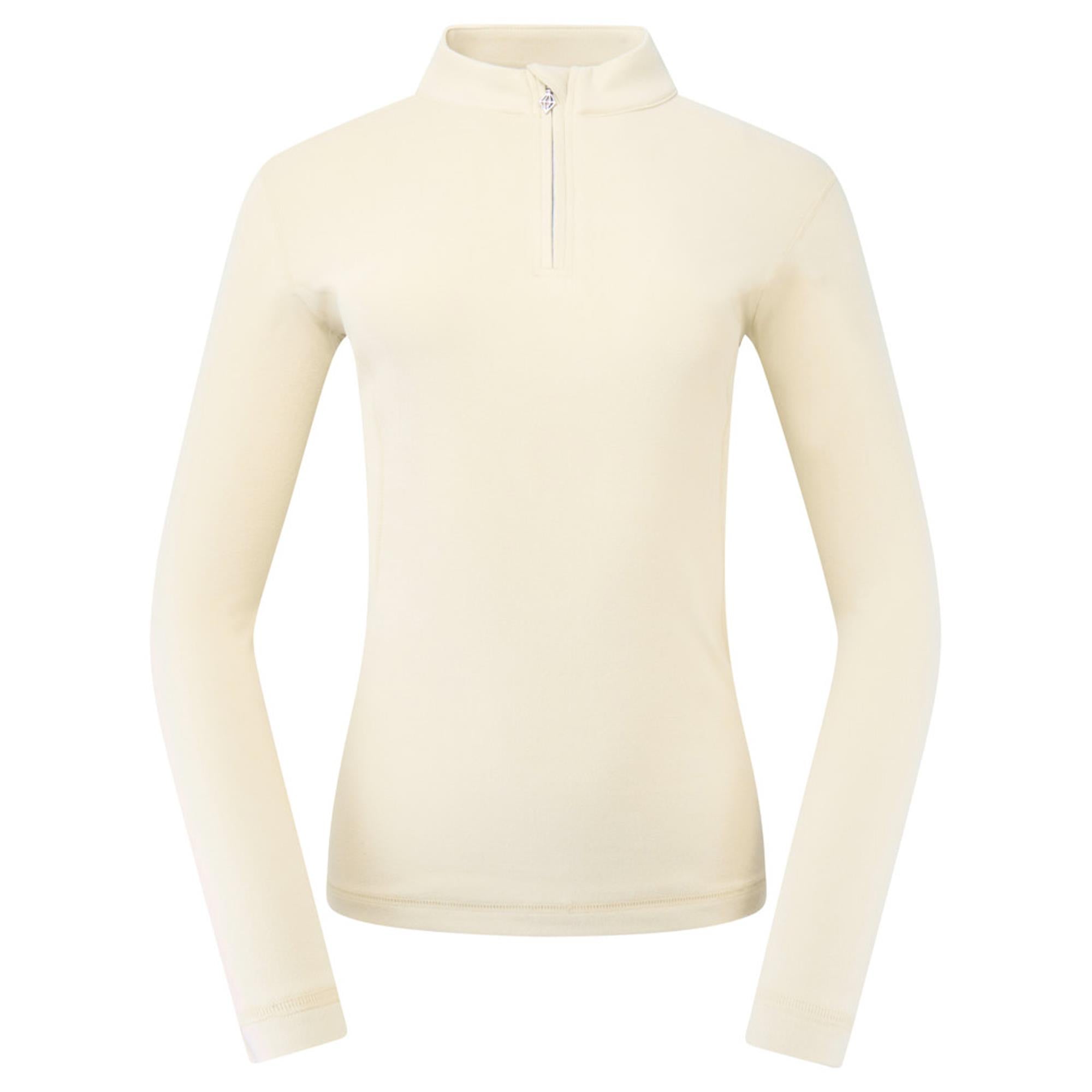 Pure Golf Iris Super Soft  Quarter Zip Ladies Golf Mid Layer Limestone
