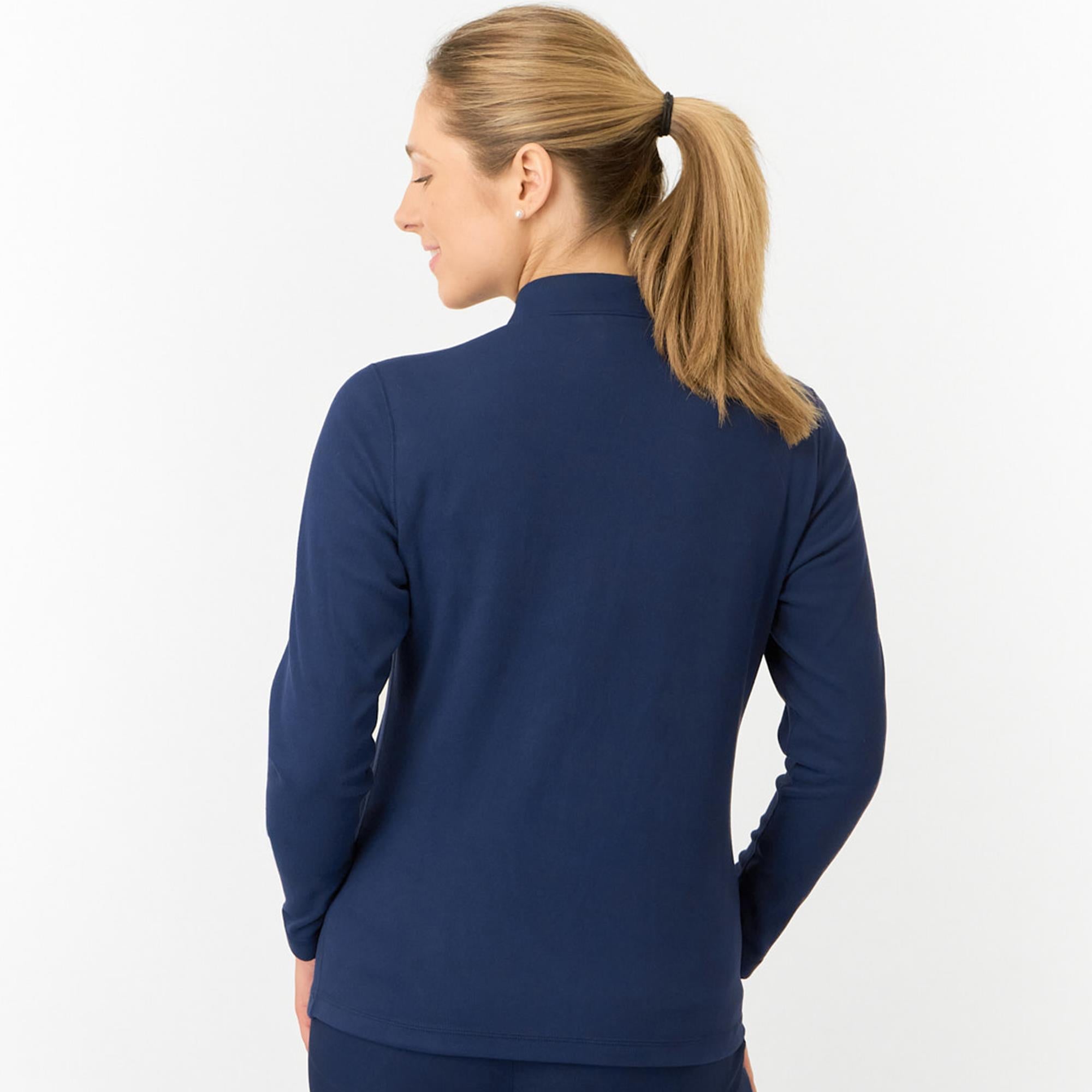 Pure Golf Iris Super Soft  Quarter Zip Ladies Golf Mid Layer Navy