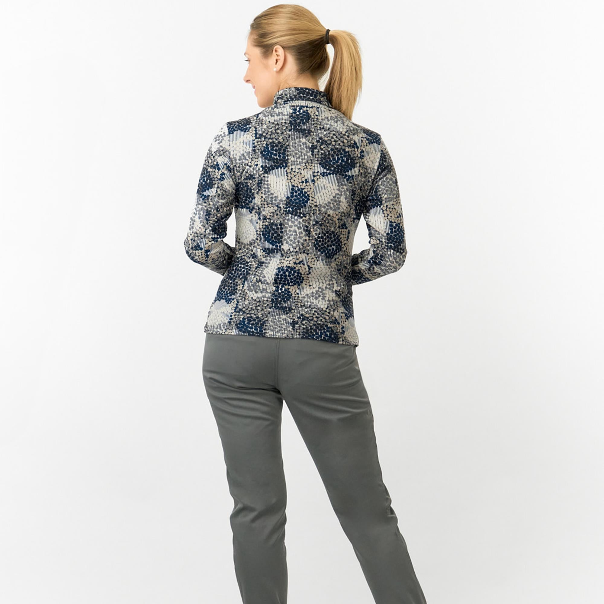 Pure Golf Amy Printed Ladies Roll Neck Base Layer Quiet Glade