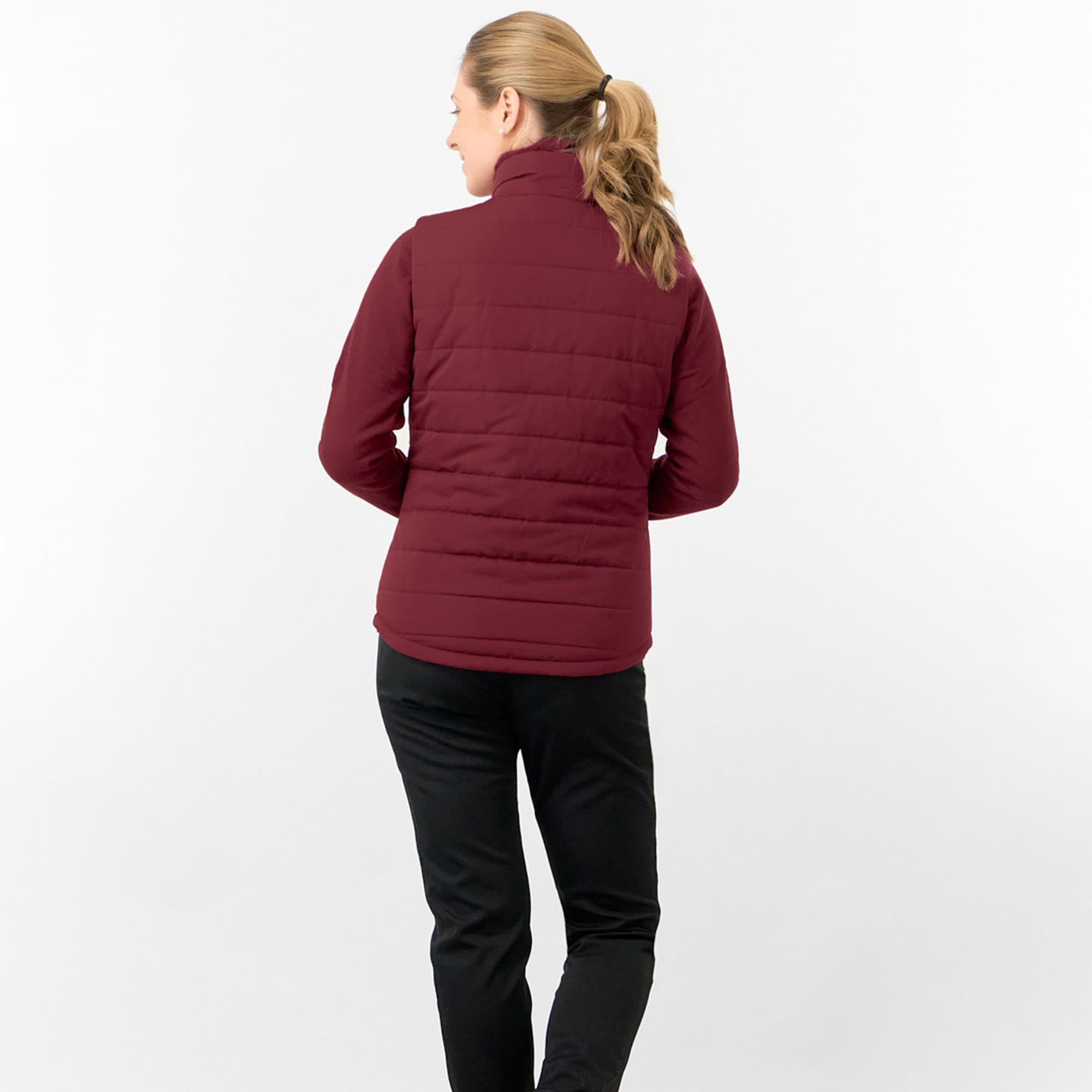 Pure Golf Hemisphere Faux Fur Ladies Golf Gilet Merlot