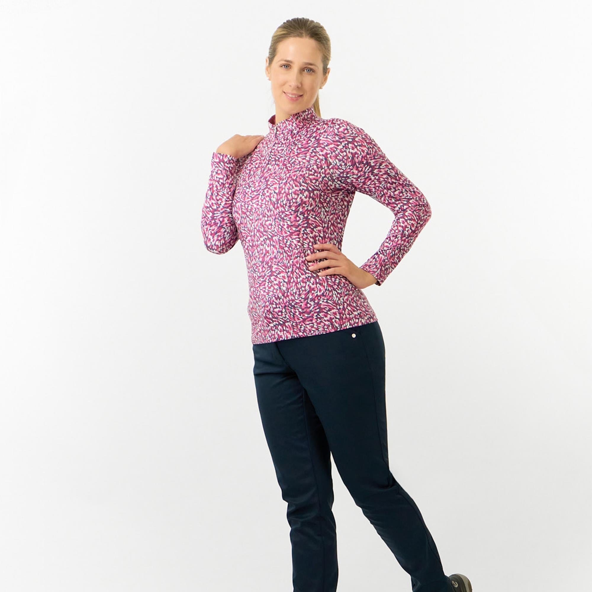 Pure Golf Arusha Ladies Golf Mid Layer Plum Ripple