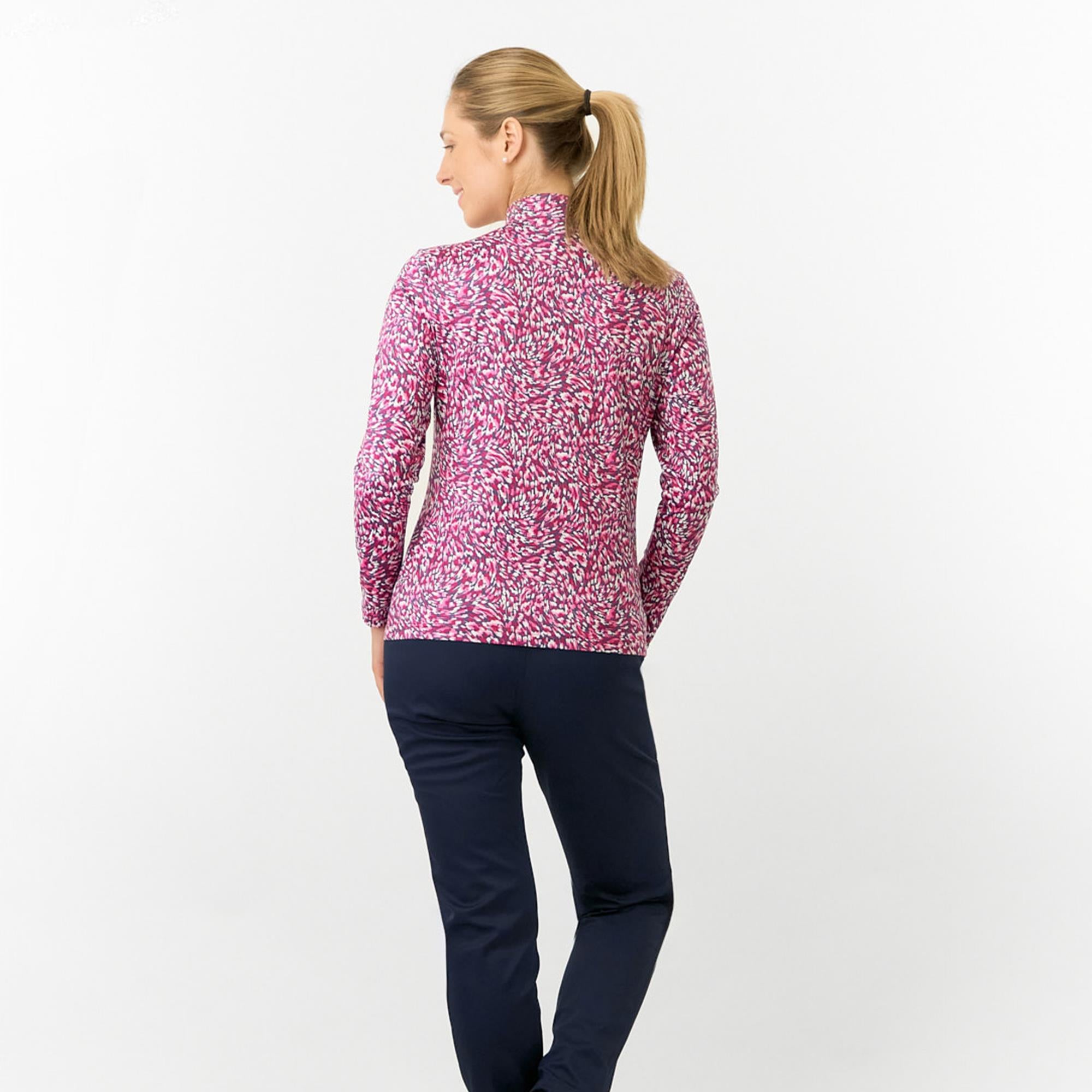 Pure Golf Arusha Ladies Golf Mid Layer Plum Ripple