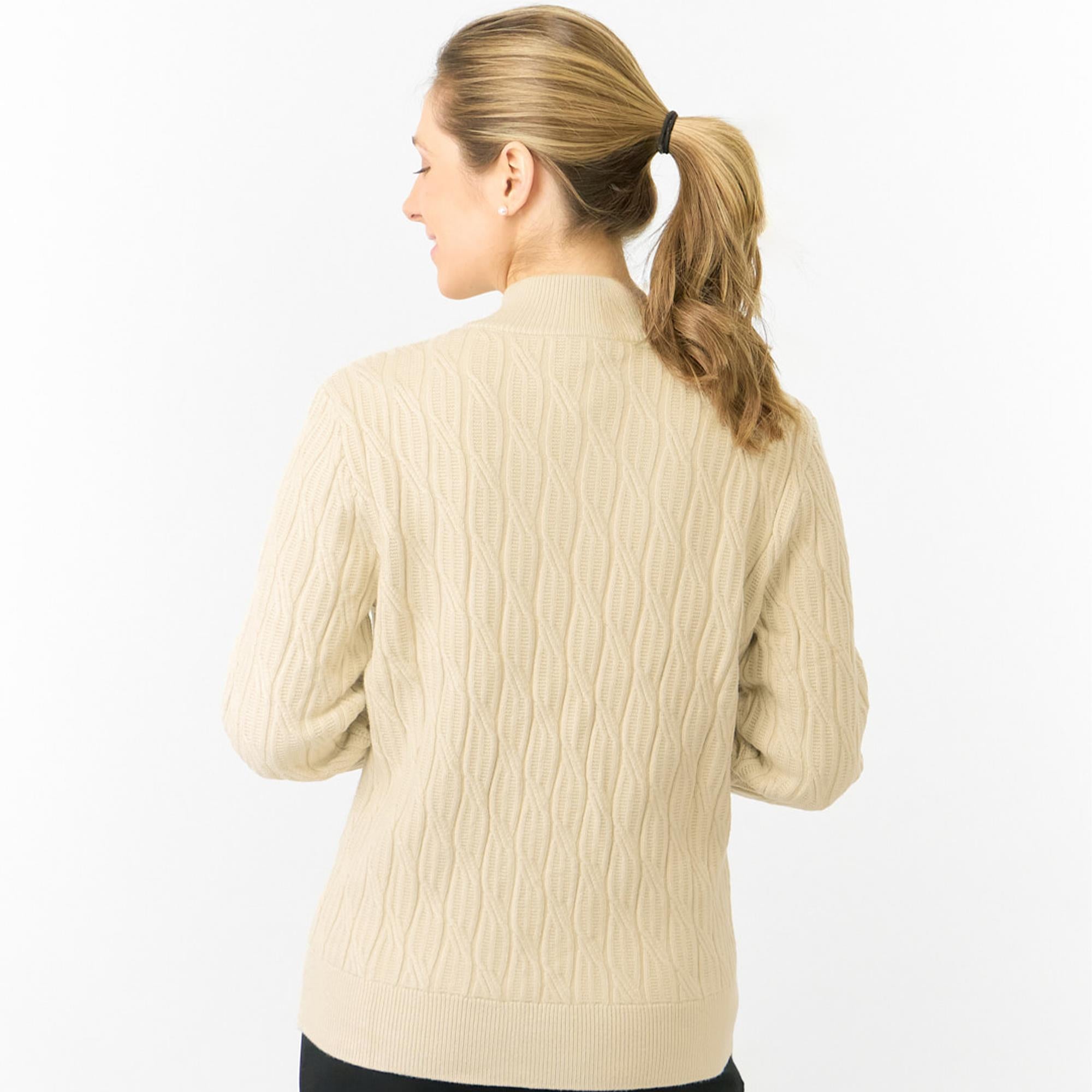 Pure Golf Sorrell Margot Knit Lined Ladies Golf Jumper Limestone