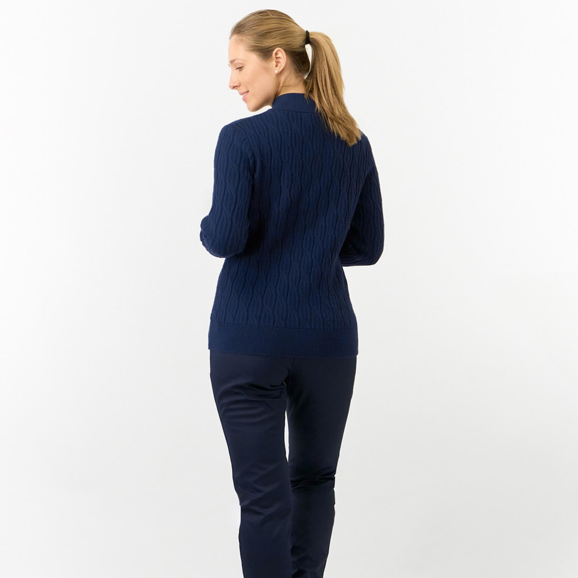 Pure Golf Sorrell Margot Knit Lined Ladies Golf Jumper Navy