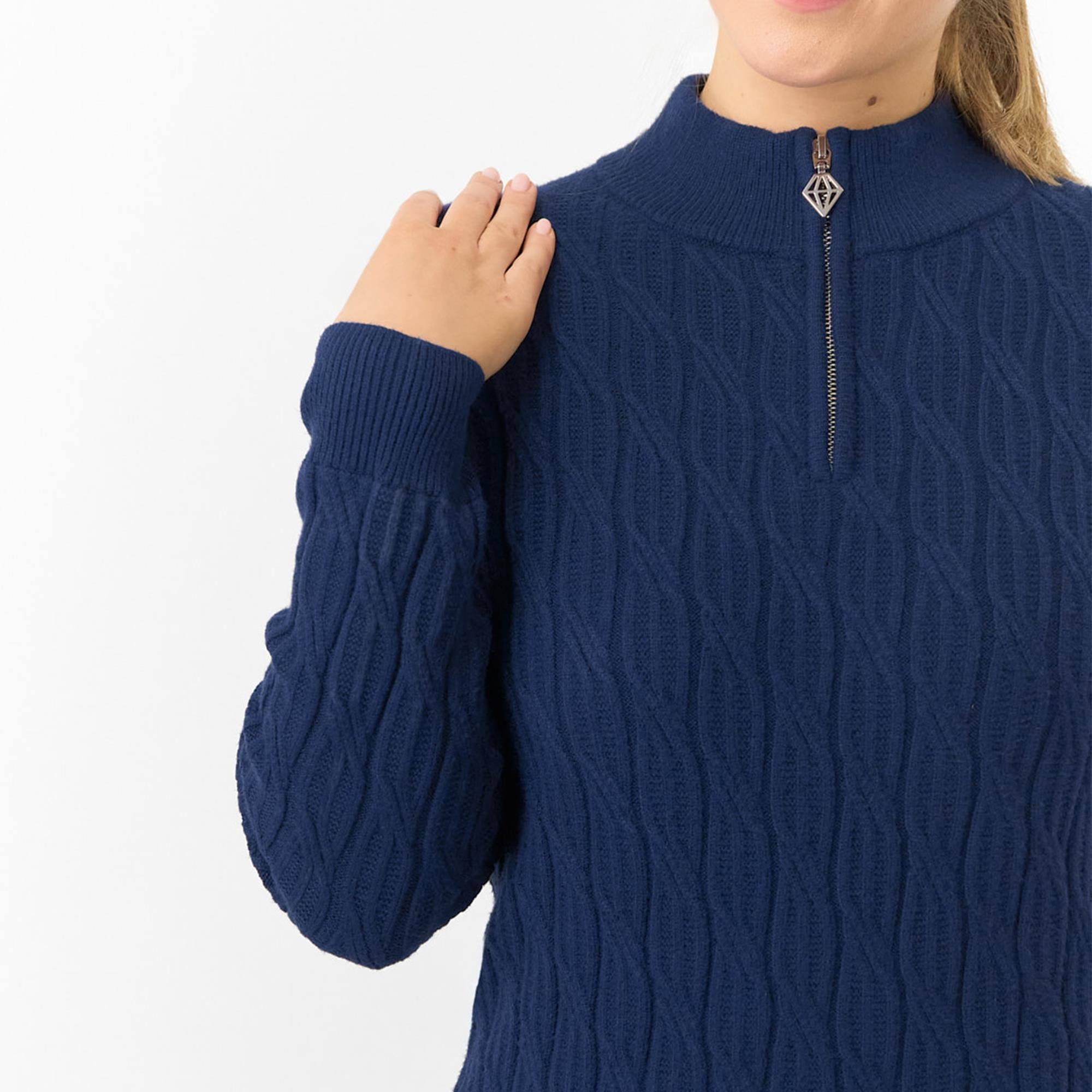 Pure Golf Sorrell Margot Knit Lined Ladies Golf Jumper Navy