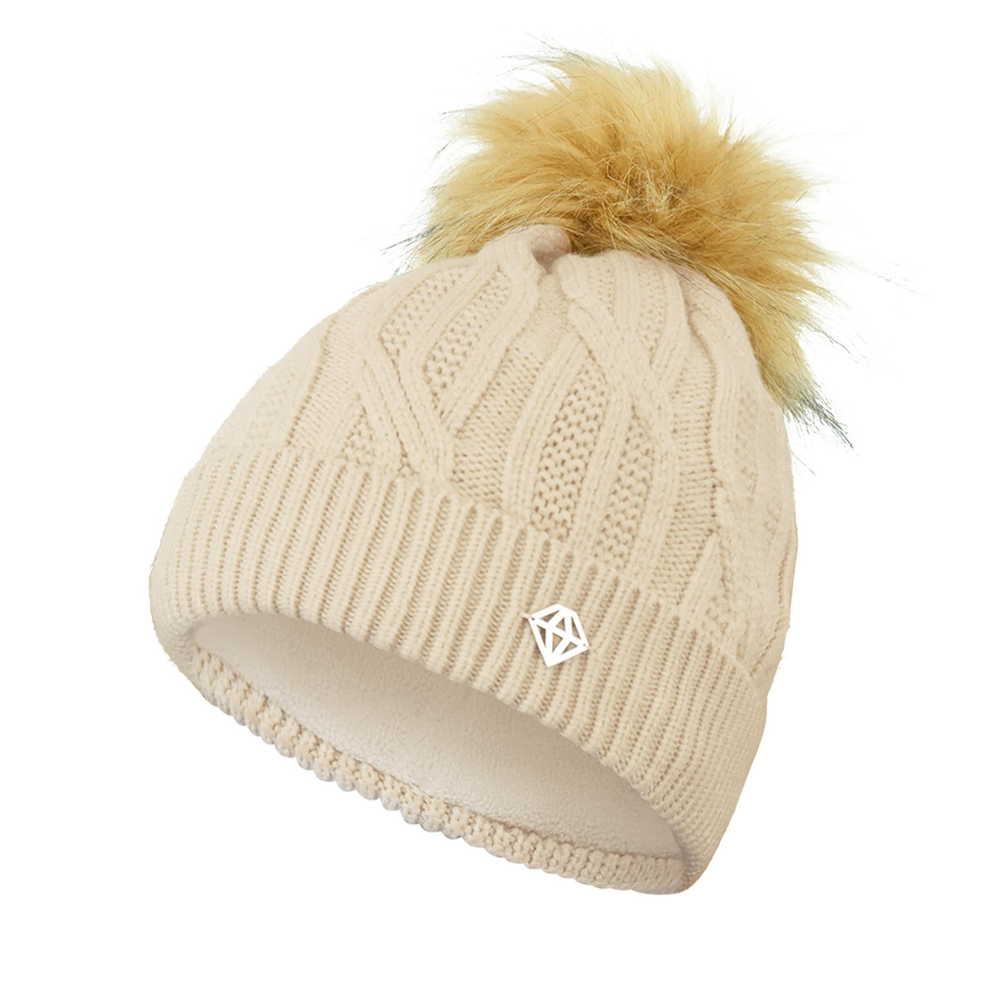 Pure Golf Suzie Margot Knit Waterproof Ladies Bobble Hat Limestone