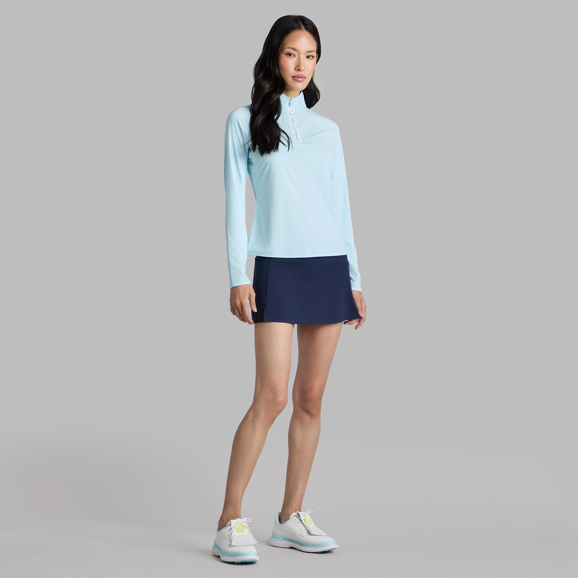 G/FORE Print Silky Tech Nylon Ladies Golf Mid Layer Daybreak