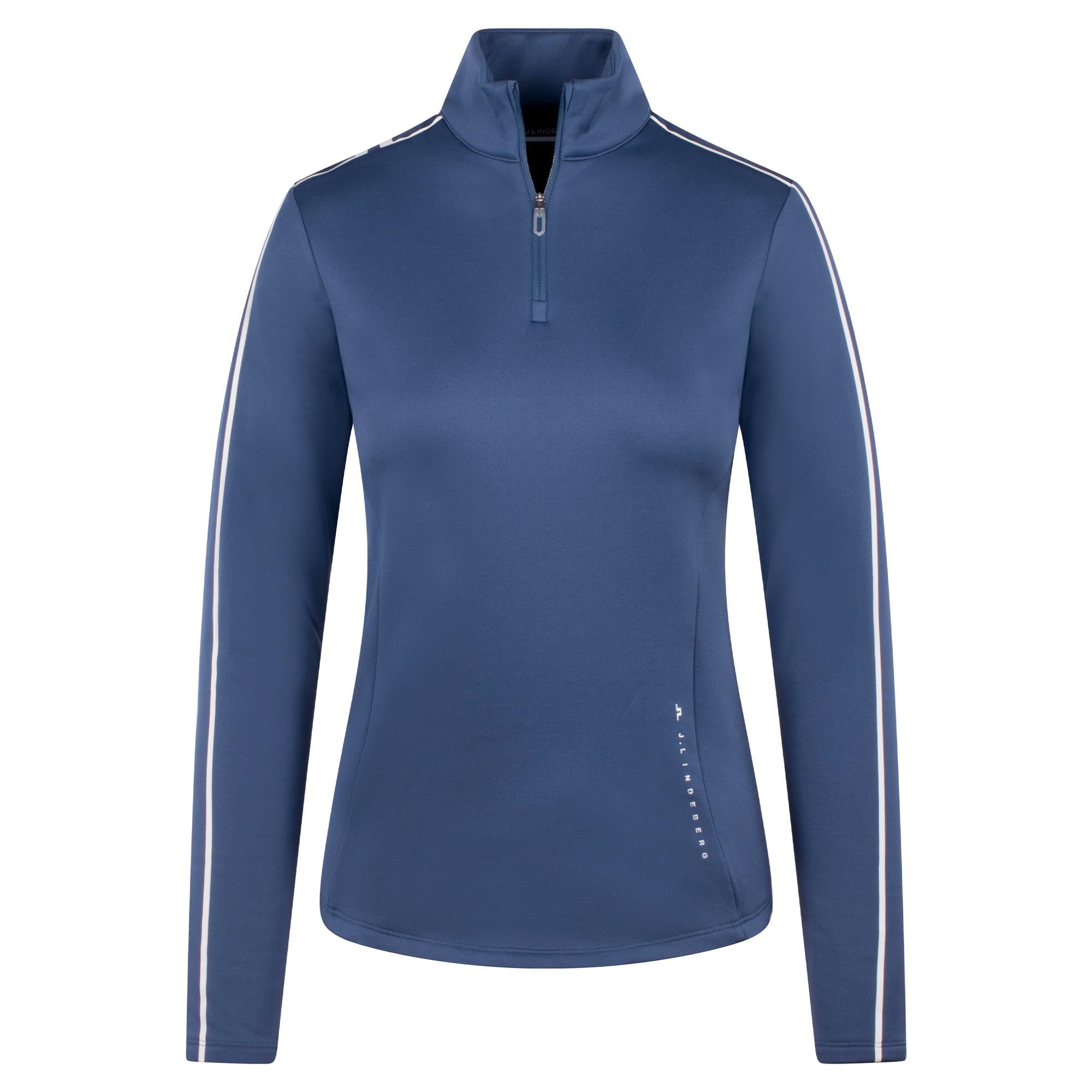 J Lindeberg Nefe Quarter Zip Ladies Golf Mid Layer Vintage Indigo