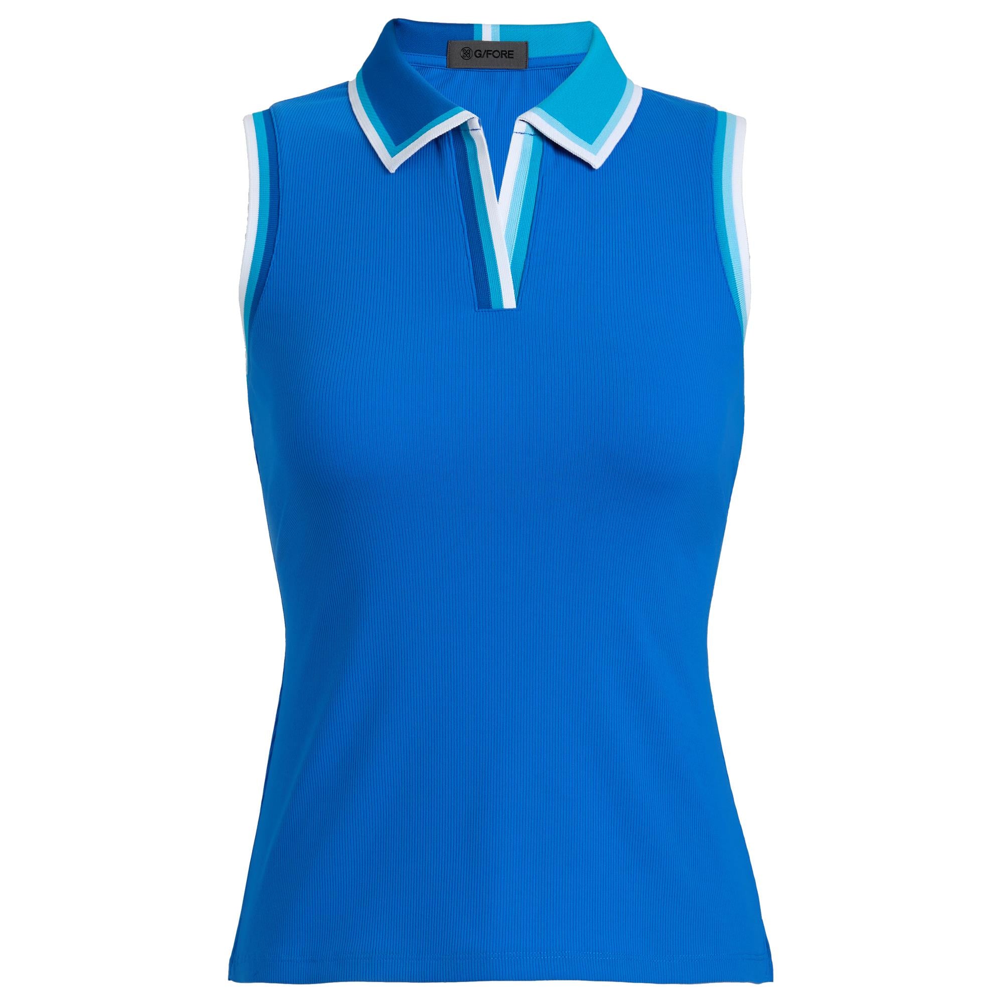G/FORE Johnny Collar Tech Nylon Rib Ladies Sleeveless Polo Shirt Lisbon