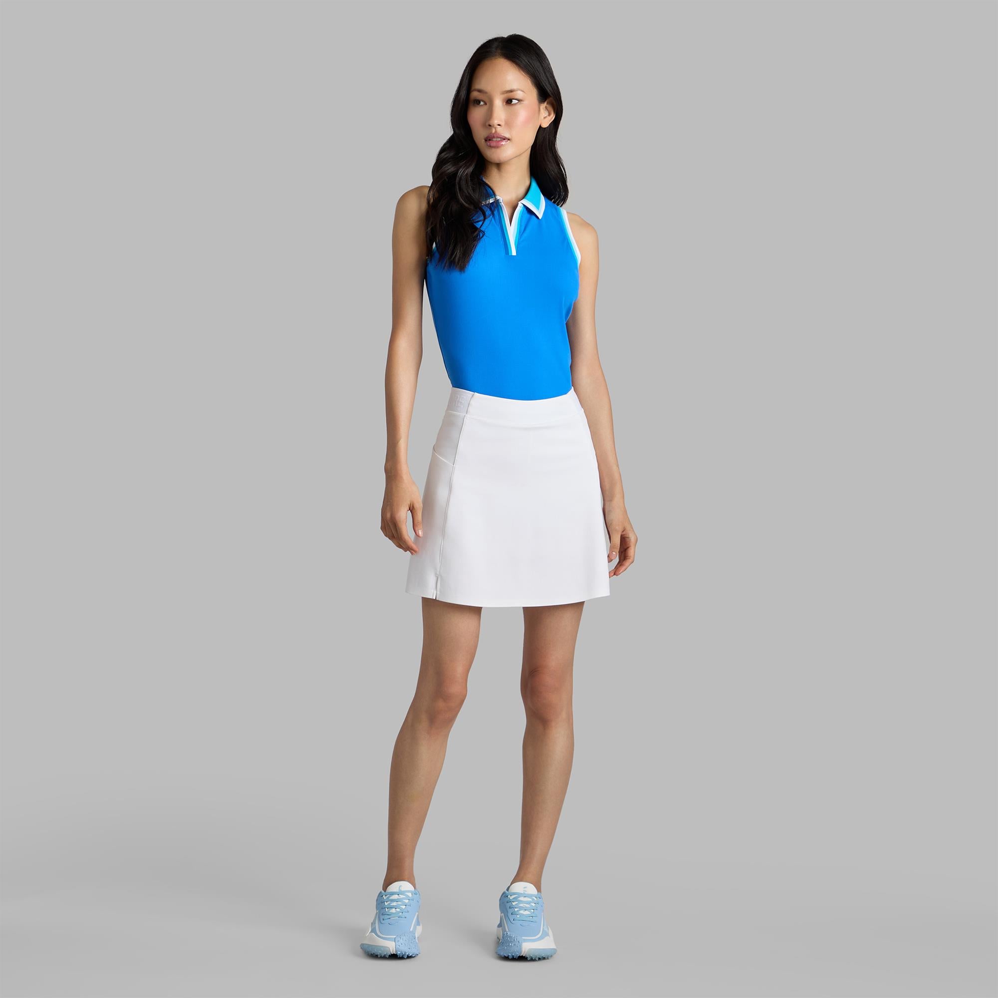 G/FORE Johnny Collar Tech Nylon Rib Ladies Sleeveless Polo Shirt Lisbon