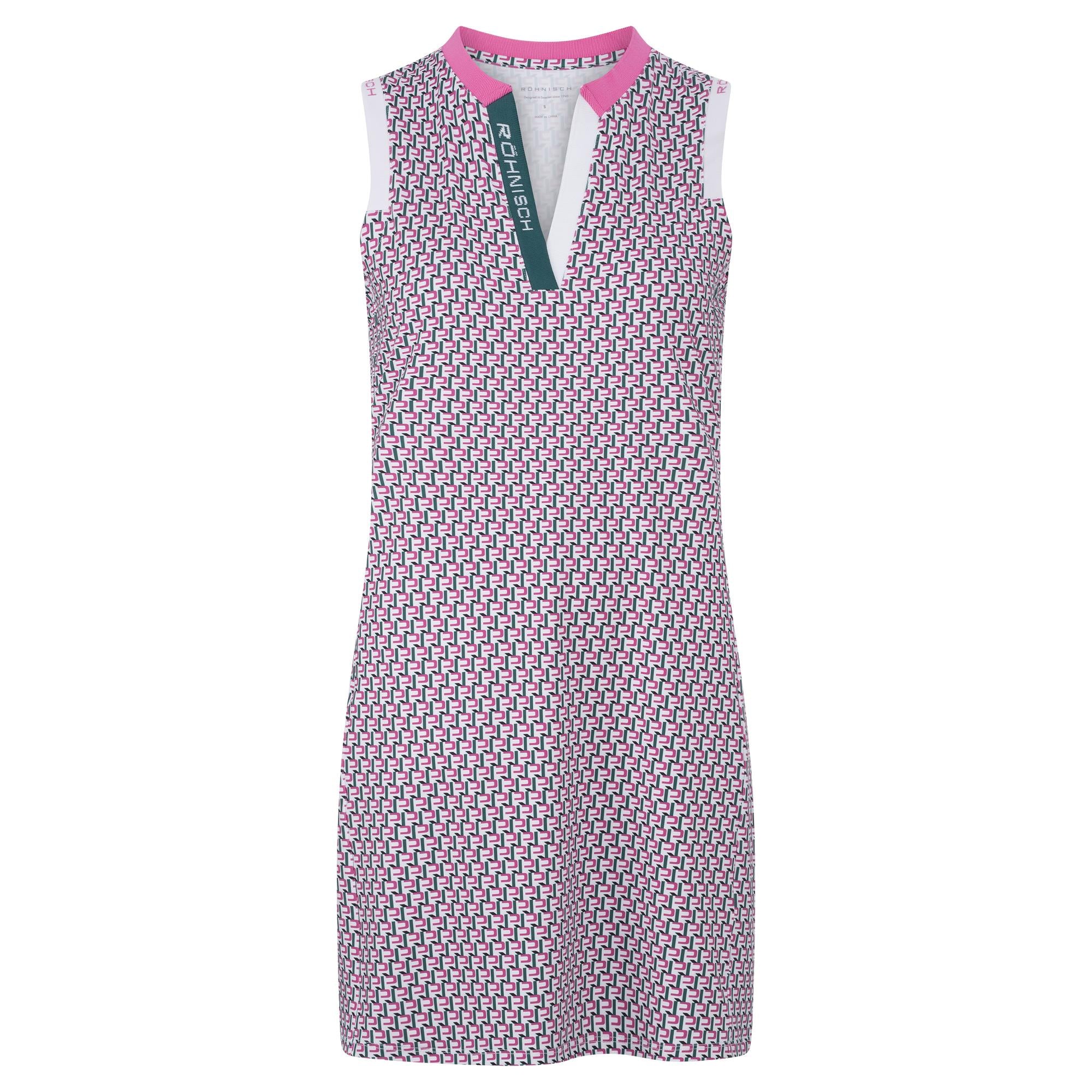 Rohnisch Abby Ladies Sleeveless Golf Dress Logo Rose