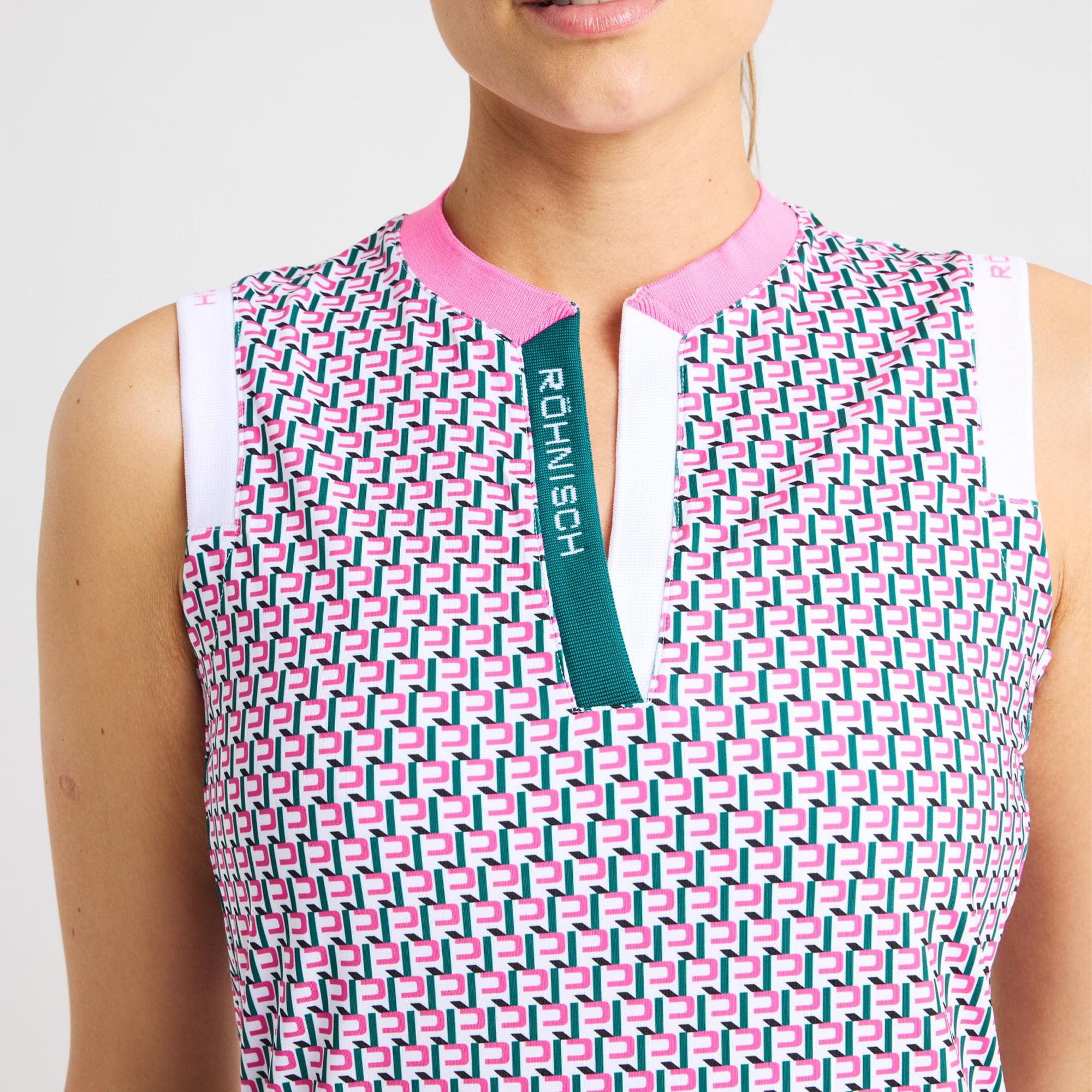 Rohnisch Abby Ladies Sleeveless Golf Dress Logo Rose
