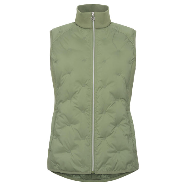 Rohnisch Padded Windbreaker Ladies Golf Vest Sage Green