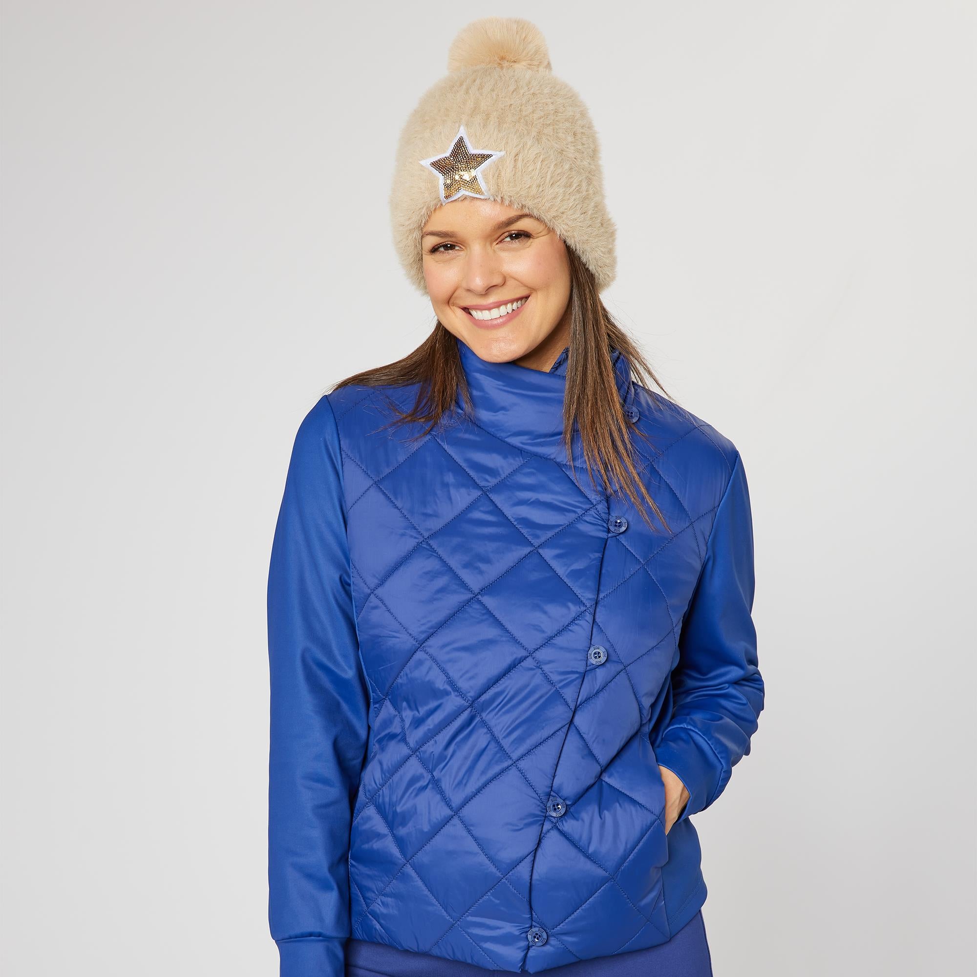 Swing Out Sister Jasmine Ladies Golf Bobble Hat Gilded Beige