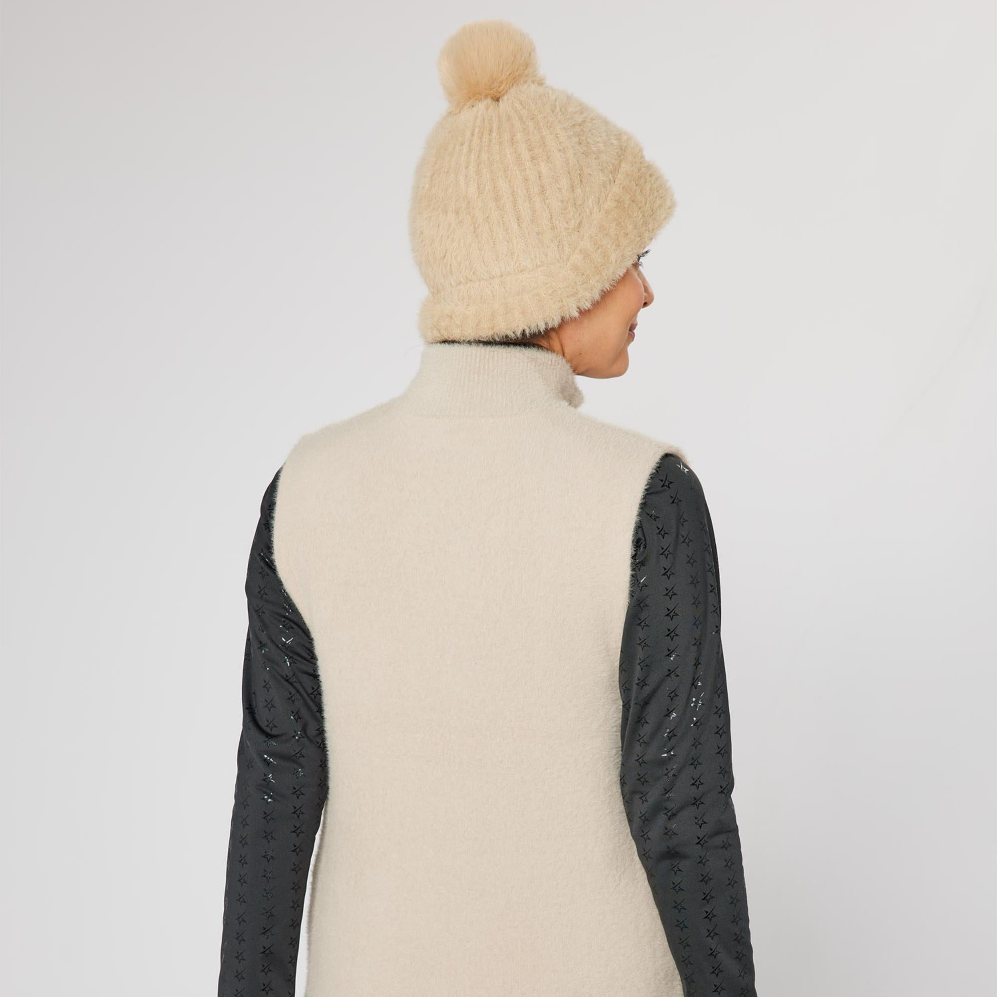 Swing Out Sister Jasmine Ladies Golf Bobble Hat Gilded Beige