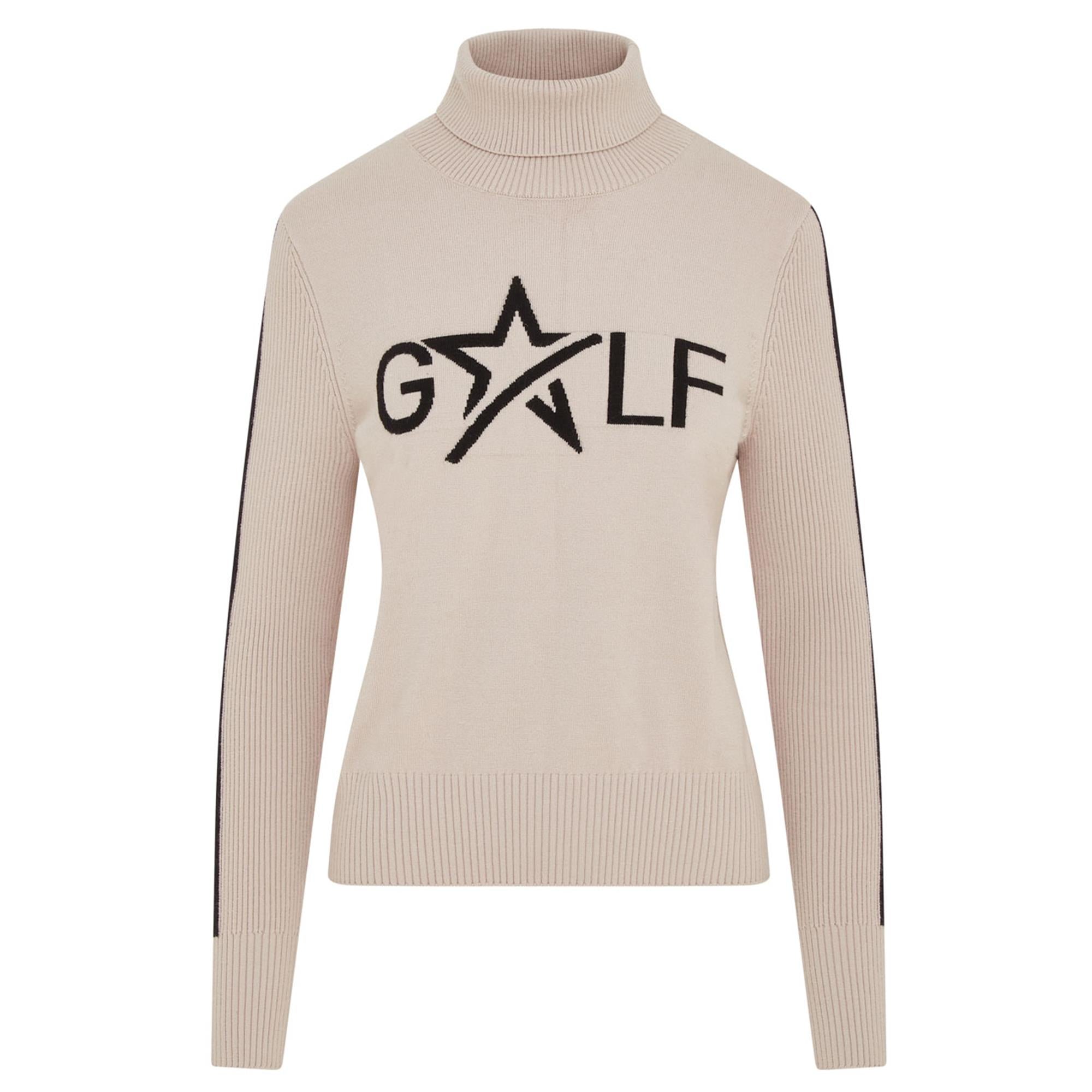 Swing Out Sister Sabrina Ladies Knit Golf Sweater Gilded Beige