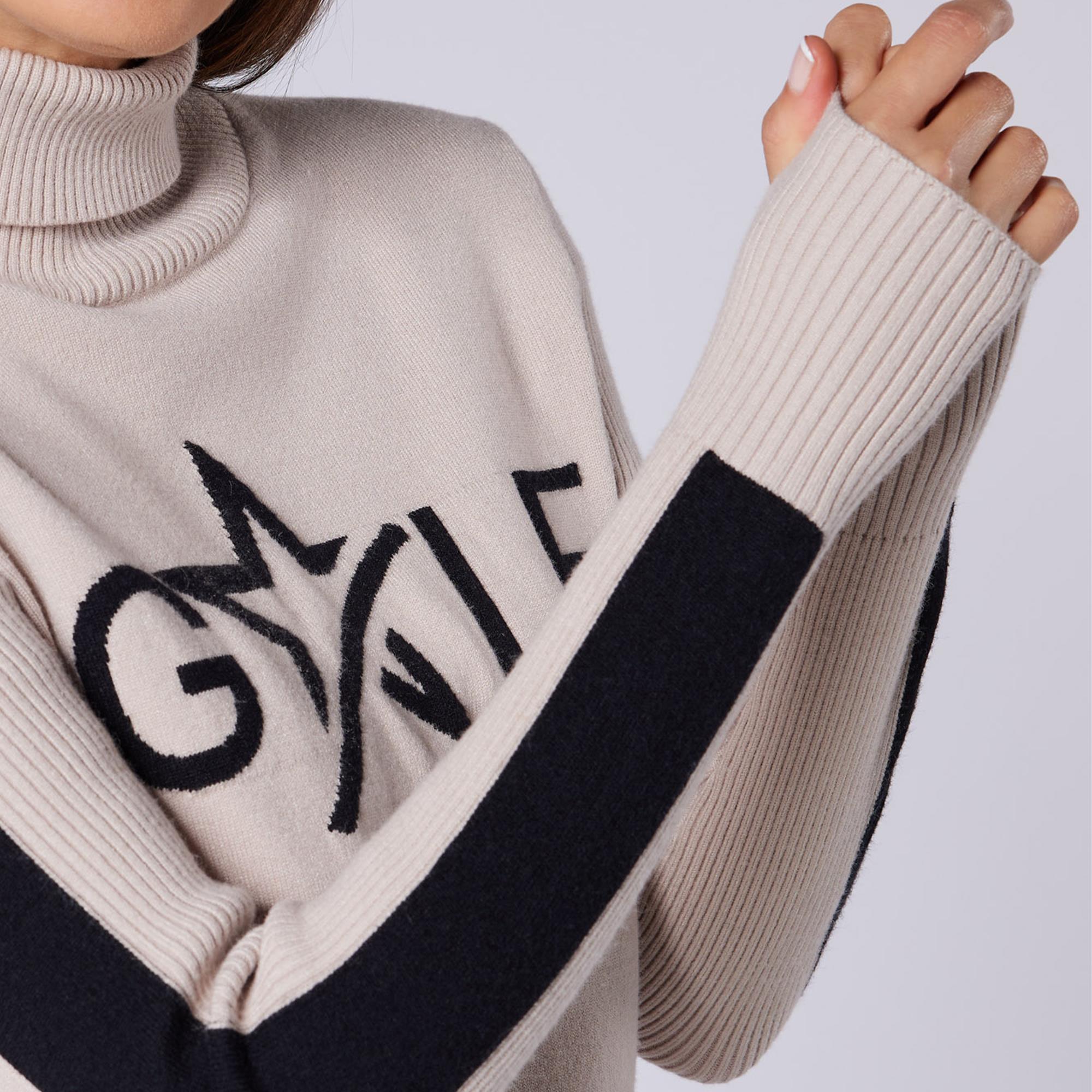 Swing Out Sister Sabrina Ladies Knit Golf Sweater Gilded Beige