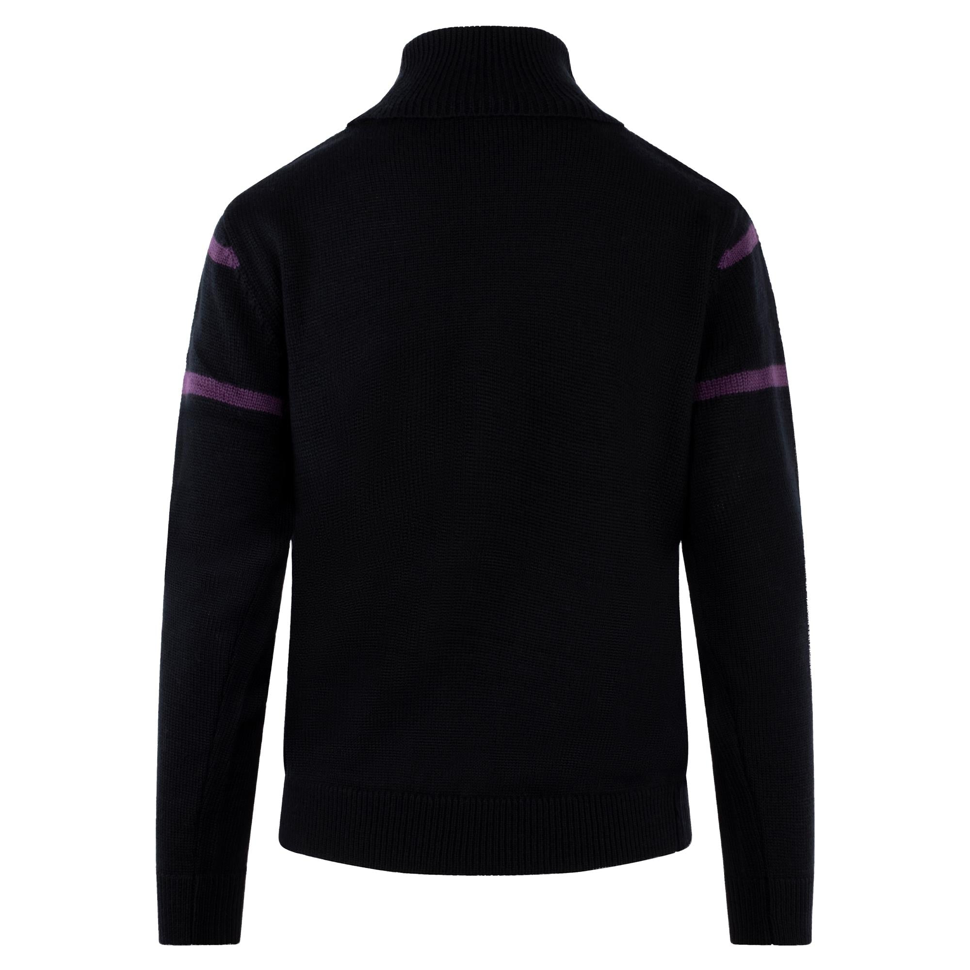 Daily Sports Logo Knitted Ladies Golf Roll Neck Black