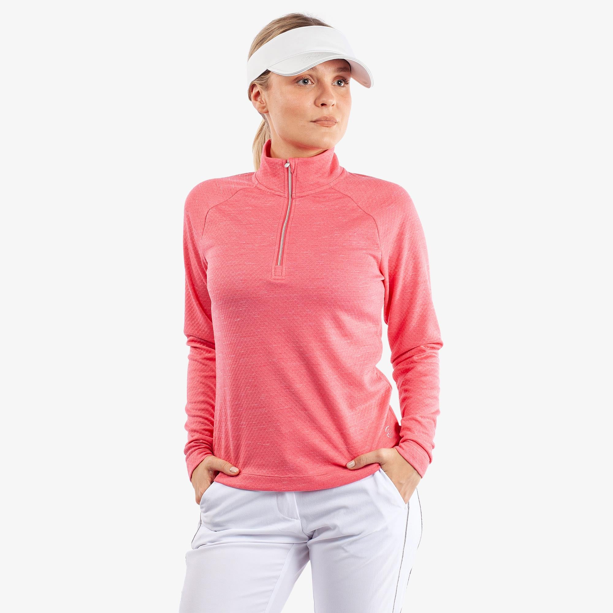 Galvin Green Diora Insula Ladies Golf Mid Layer Camelia Rose Melange