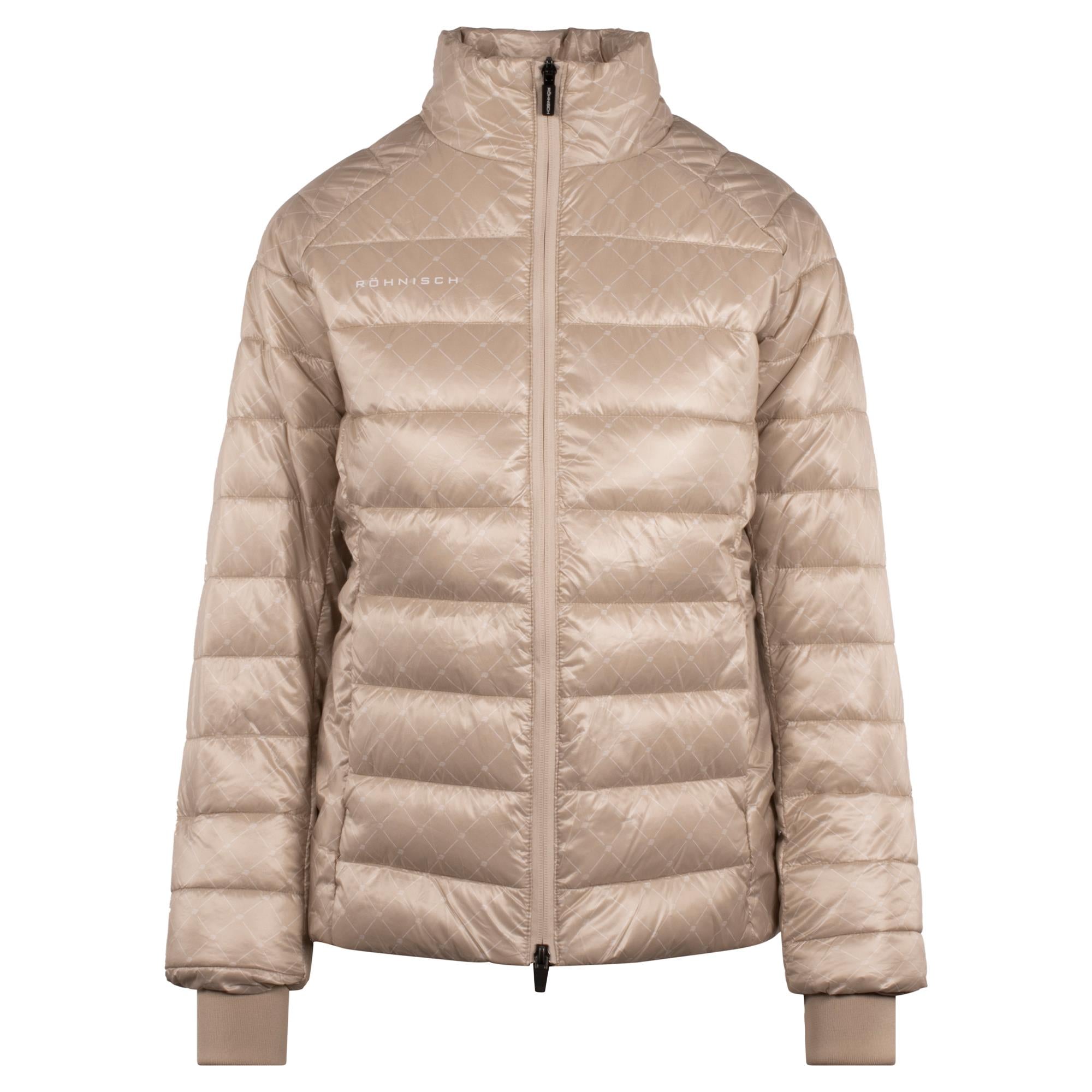 Rohnisch Airlite Padded Ladies Golf Jacket Micro R Check Oat
