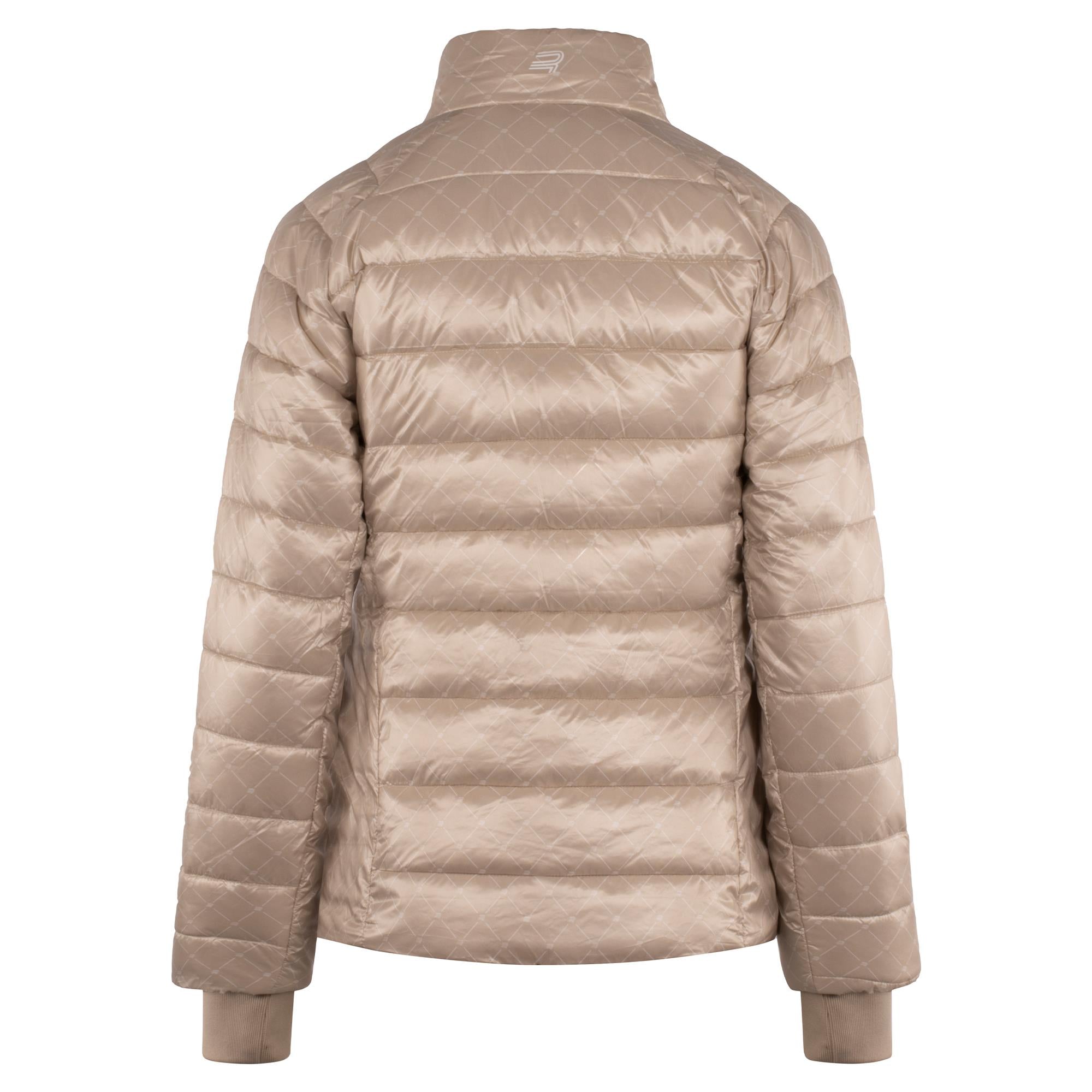 Rohnisch Airlite Padded Ladies Golf Jacket Micro R Check Oat