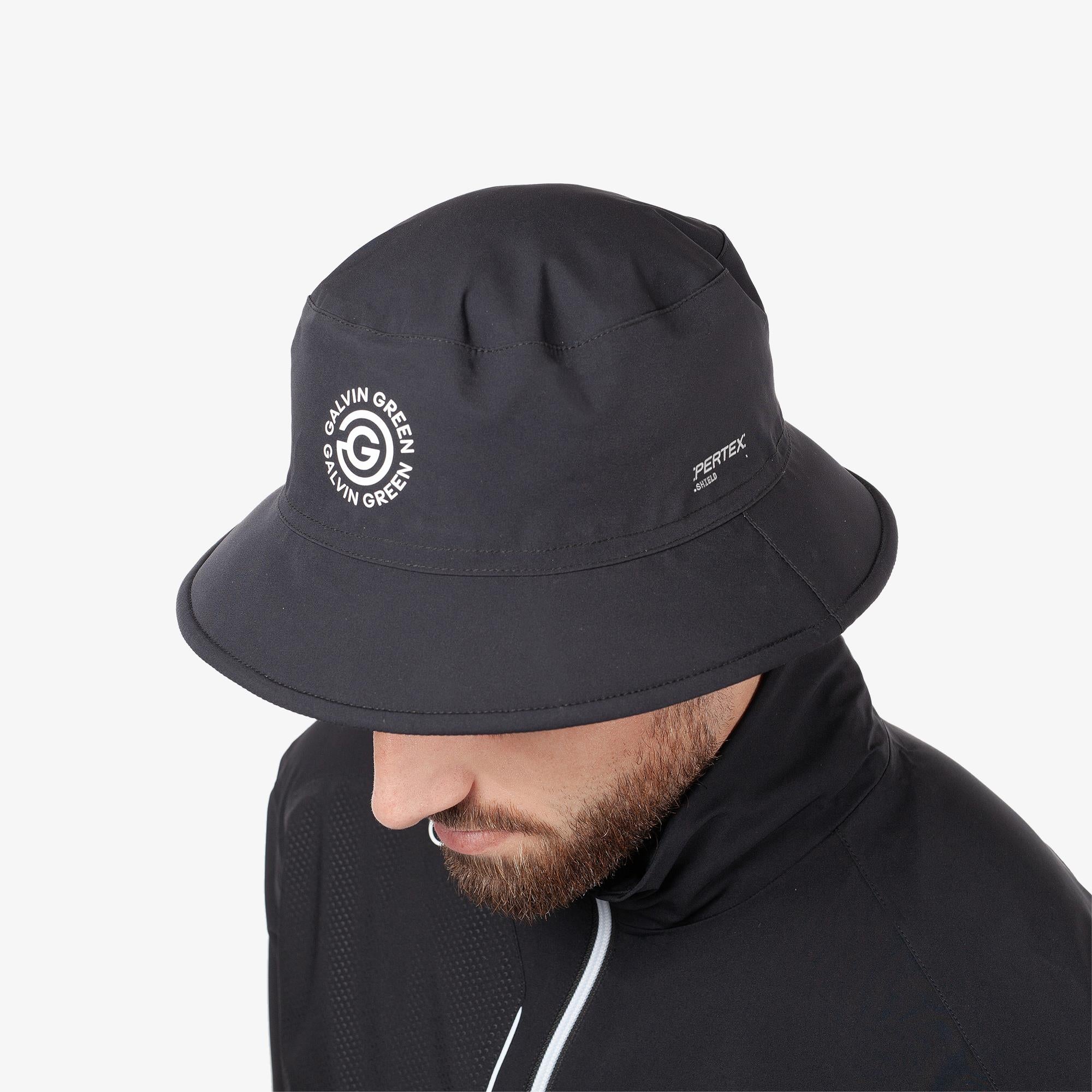Galvin Green Aiden Dryvr Pertex Waterproof Bucket Hat Black