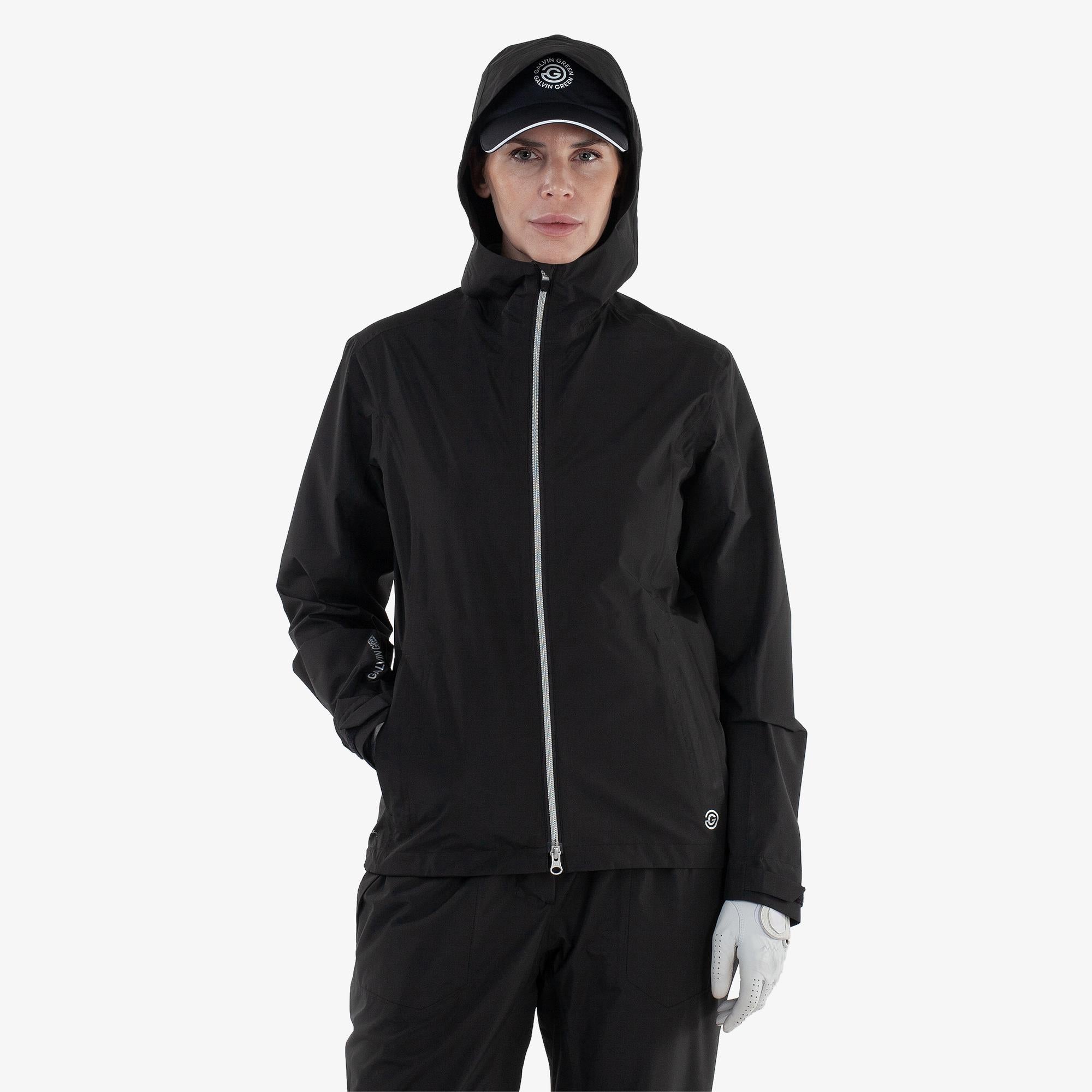 Galvin Green Andrea Dryvr Pertex Ladies Waterproof Golf Jacket Black