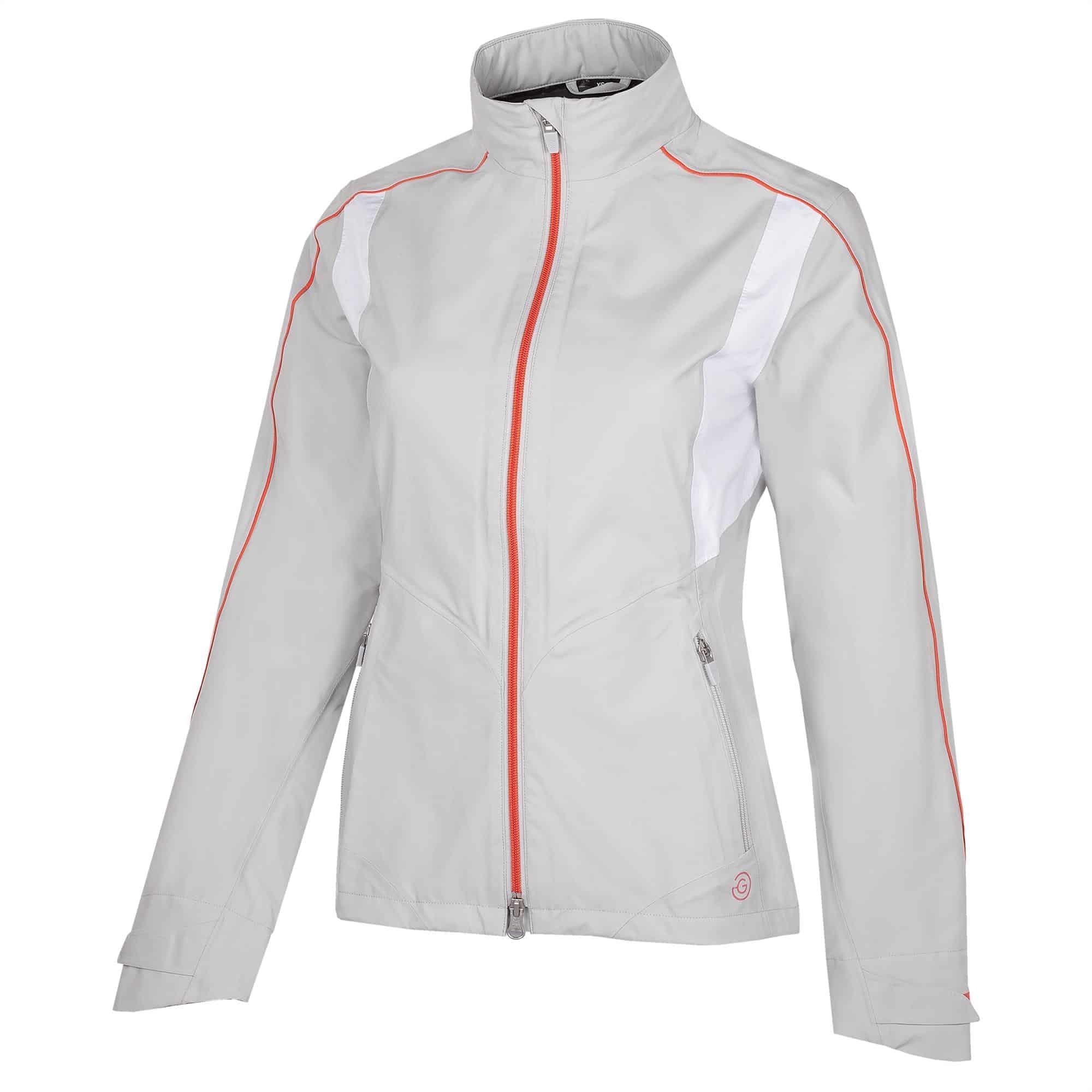 Galvin Green Ally Paclite Gore-Tex Ladies Waterproof Golf Jacket Cool Grey/White/Coral