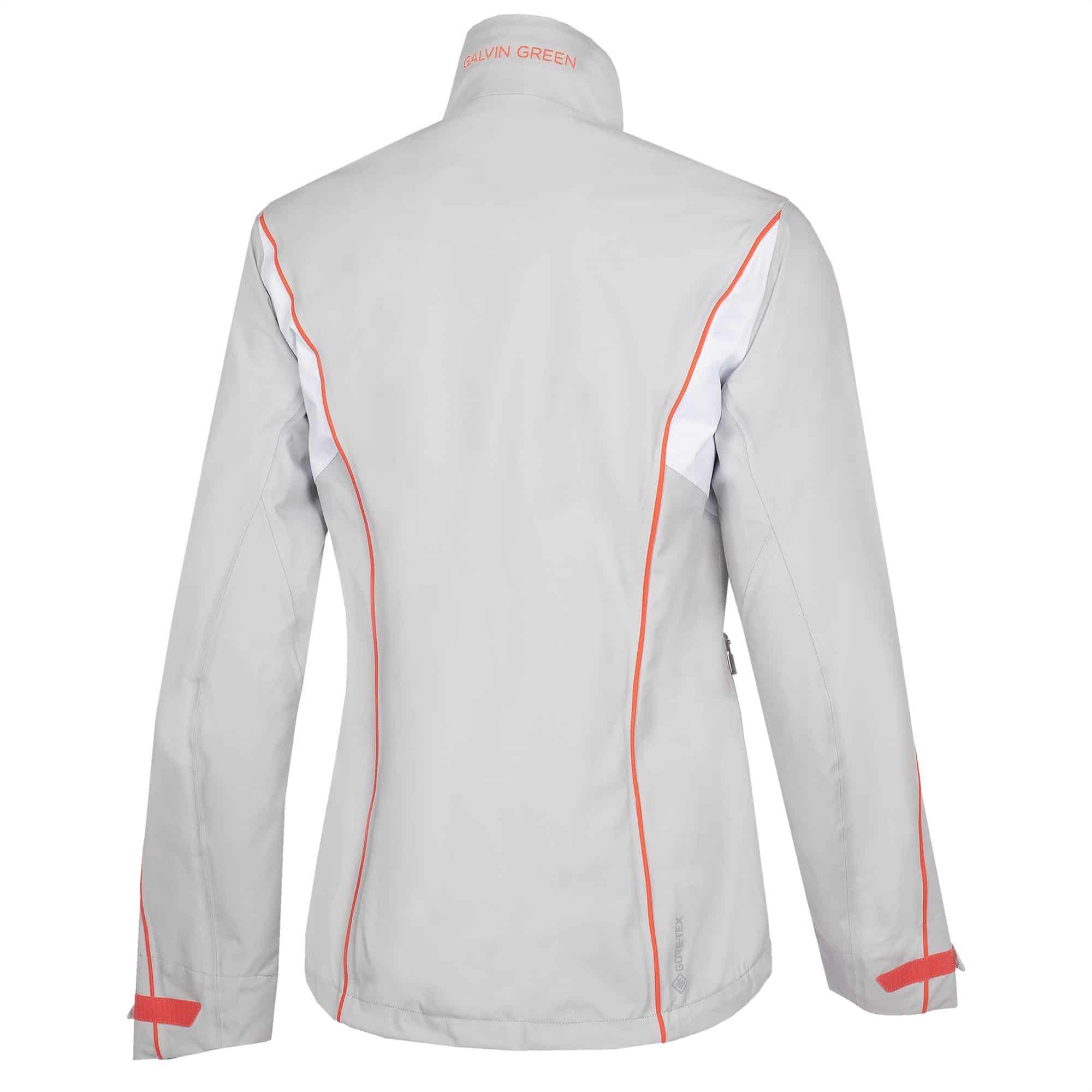 Galvin Green Ally Paclite Gore-Tex Ladies Waterproof Golf Jacket Cool Grey/White/Coral