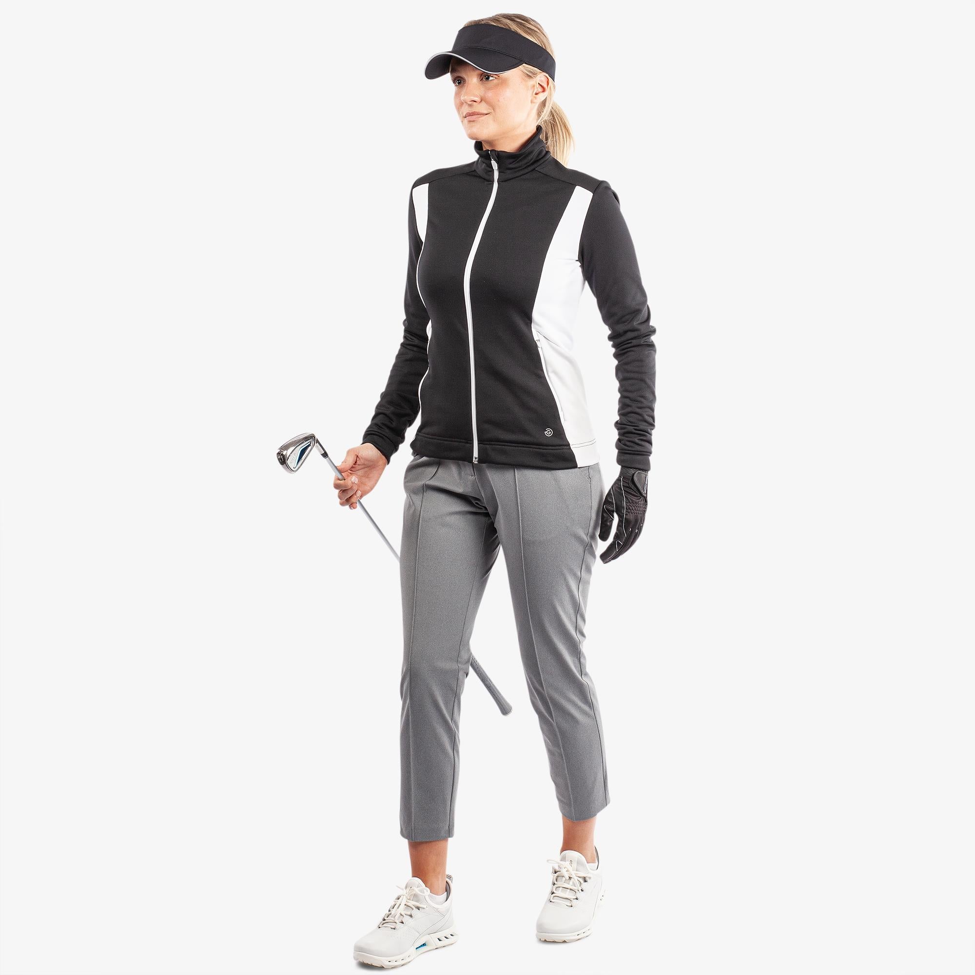 Galvin Green Haut INSULA à col zippé pour femme en blanc Galvin Green Haut INSULA à col zippé pour femme en blanc