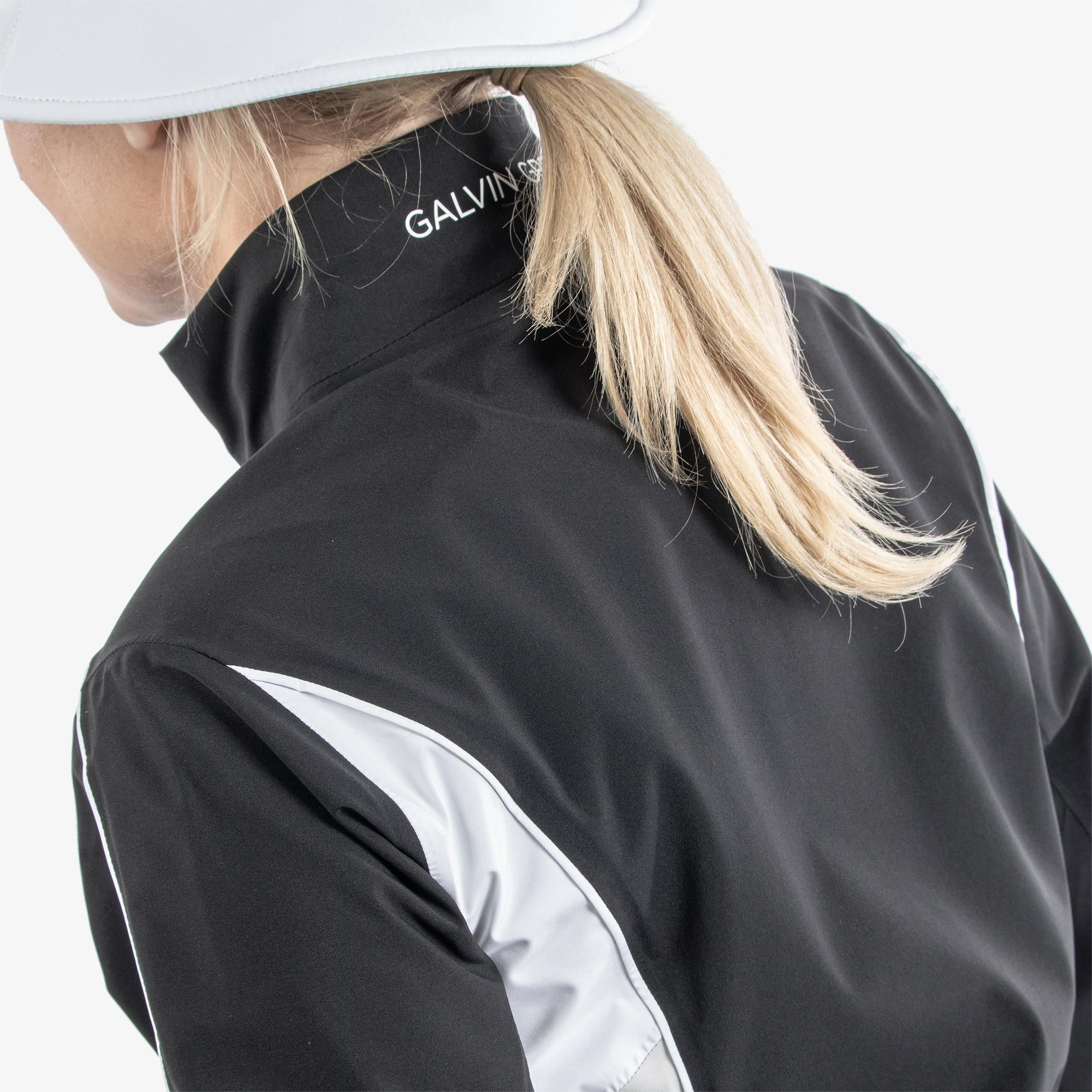 Galvin Green Ally Paclite Gore-Tex Ladies Waterproof Golf Jacket Black/Cool Grey/White