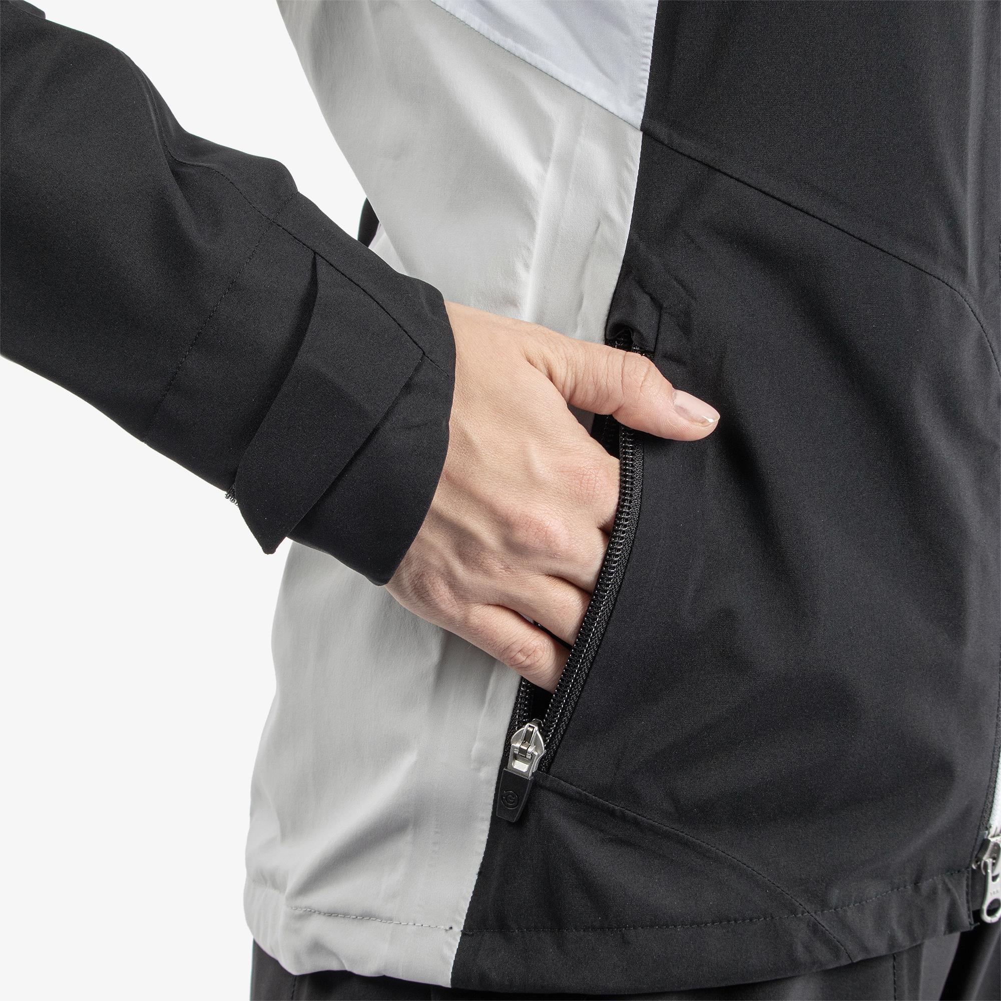 Galvin Green Ally Paclite Gore-Tex Ladies Waterproof Golf Jacket Black/Cool Grey/White