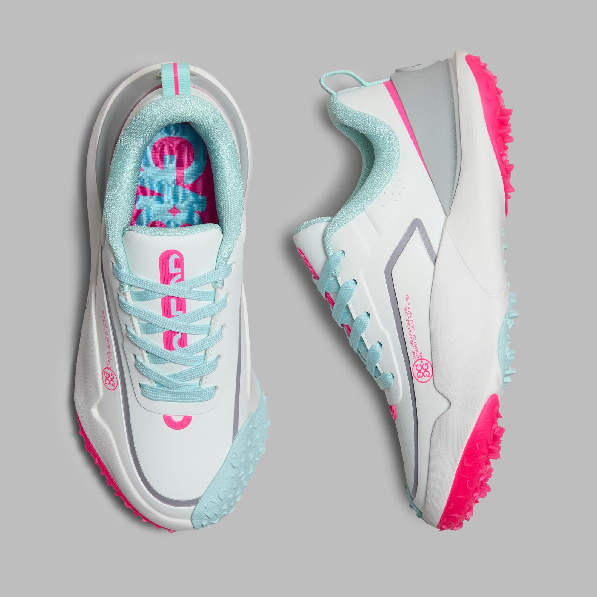 G/FORE G/18 Ladies Golf Shoes Snow/Knockout Pink