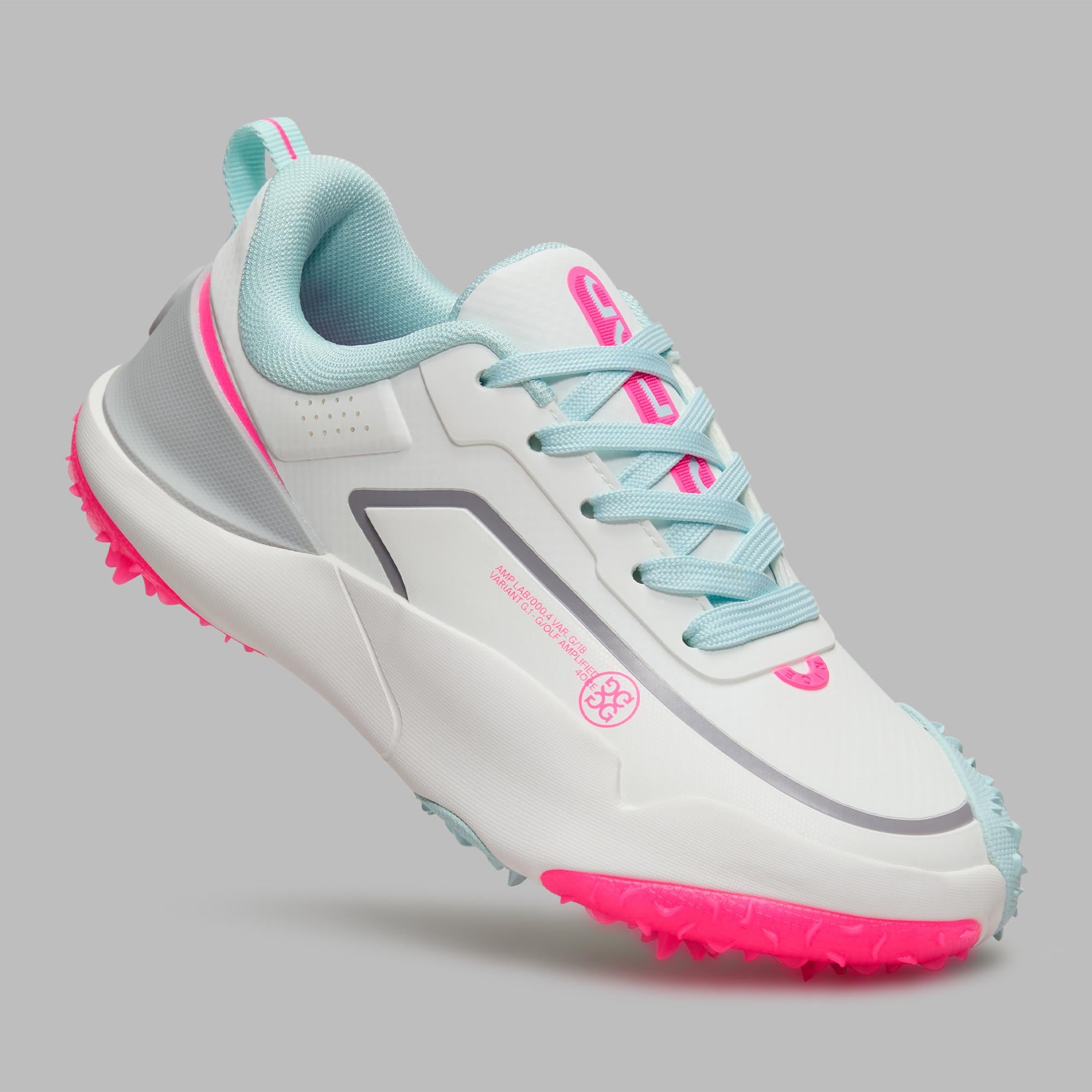 G/FORE G/18 Ladies Golf Shoes Snow/Knockout Pink