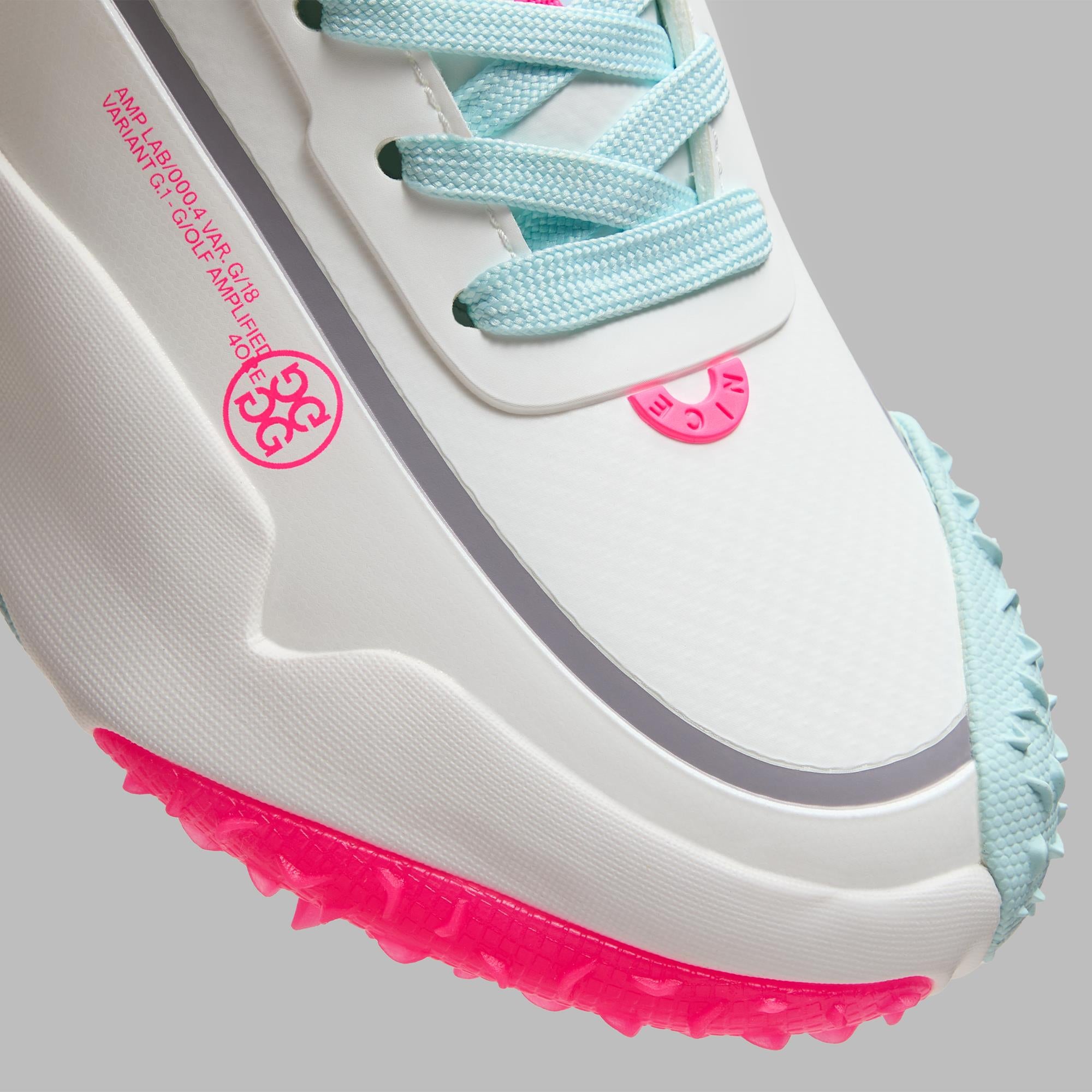 G/FORE G/18 Ladies Golf Shoes Snow/Knockout Pink