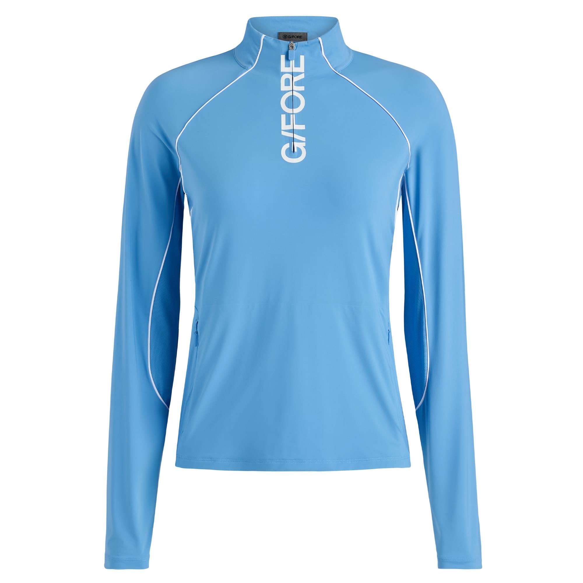 G/FORE Logo Quarter Zip Ladies Golf Mid Layer Azul